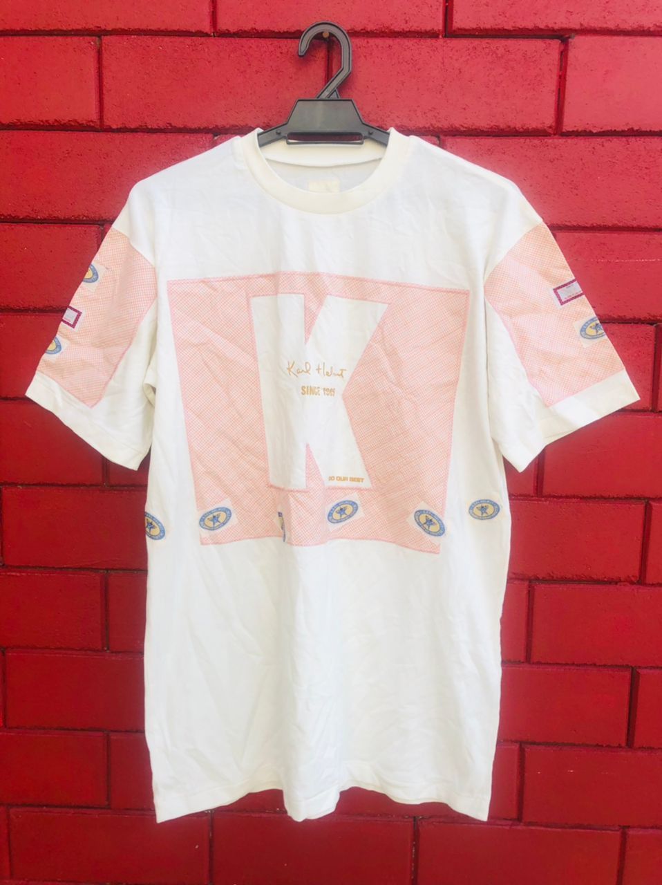 image of Vintage Karl Helmut Big Logo Designer Fashion Style Japan, Men's (Size Large)