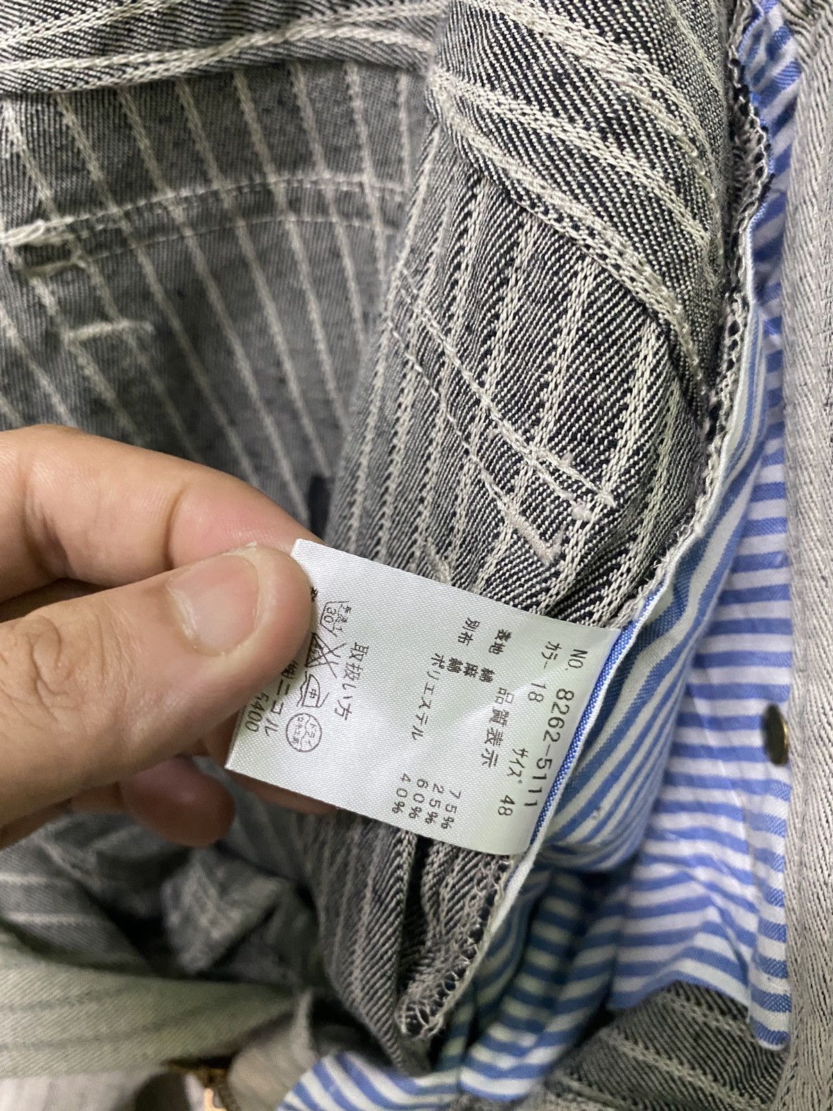 Japanese Brand × Matsuda × Vintage Vintage MONSIEUR NICOLE Hickory Pinstriped Pant Size US 32 / EU 48 - 14 Thumbnail