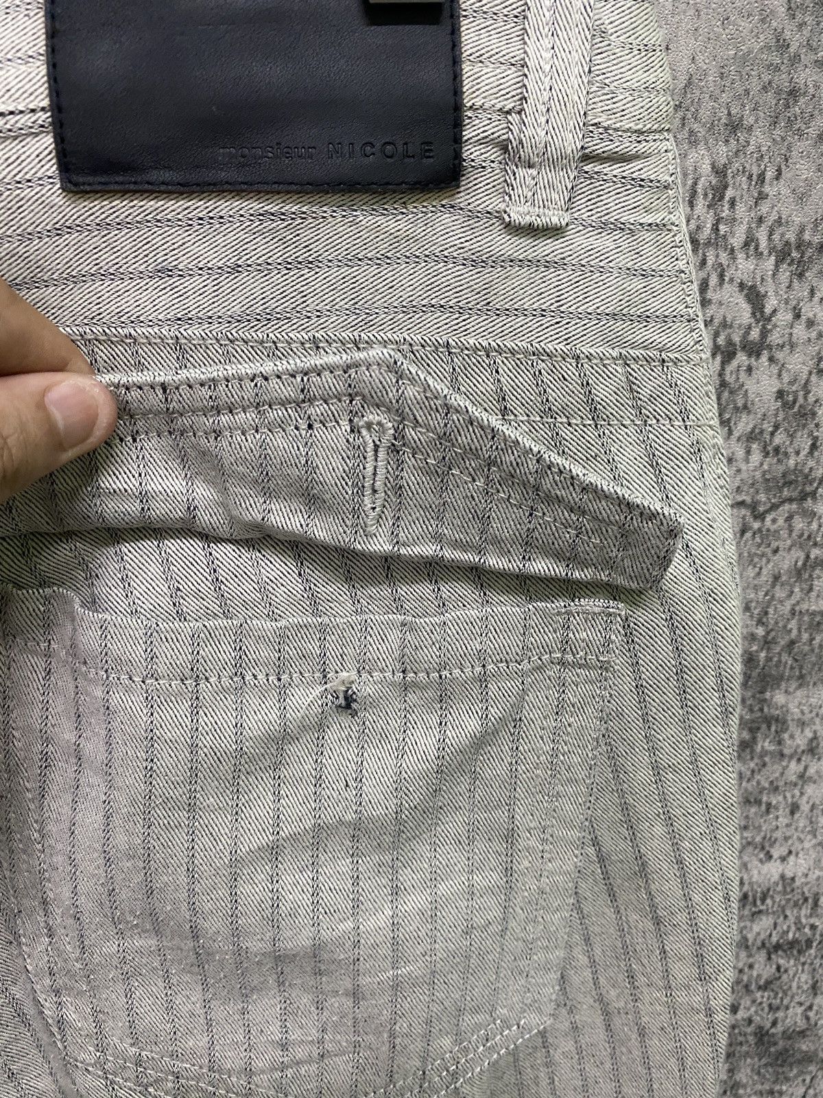 Japanese Brand × Matsuda × Vintage Vintage MONSIEUR NICOLE Hickory Pinstriped Pant Size US 32 / EU 48 - 16 Thumbnail