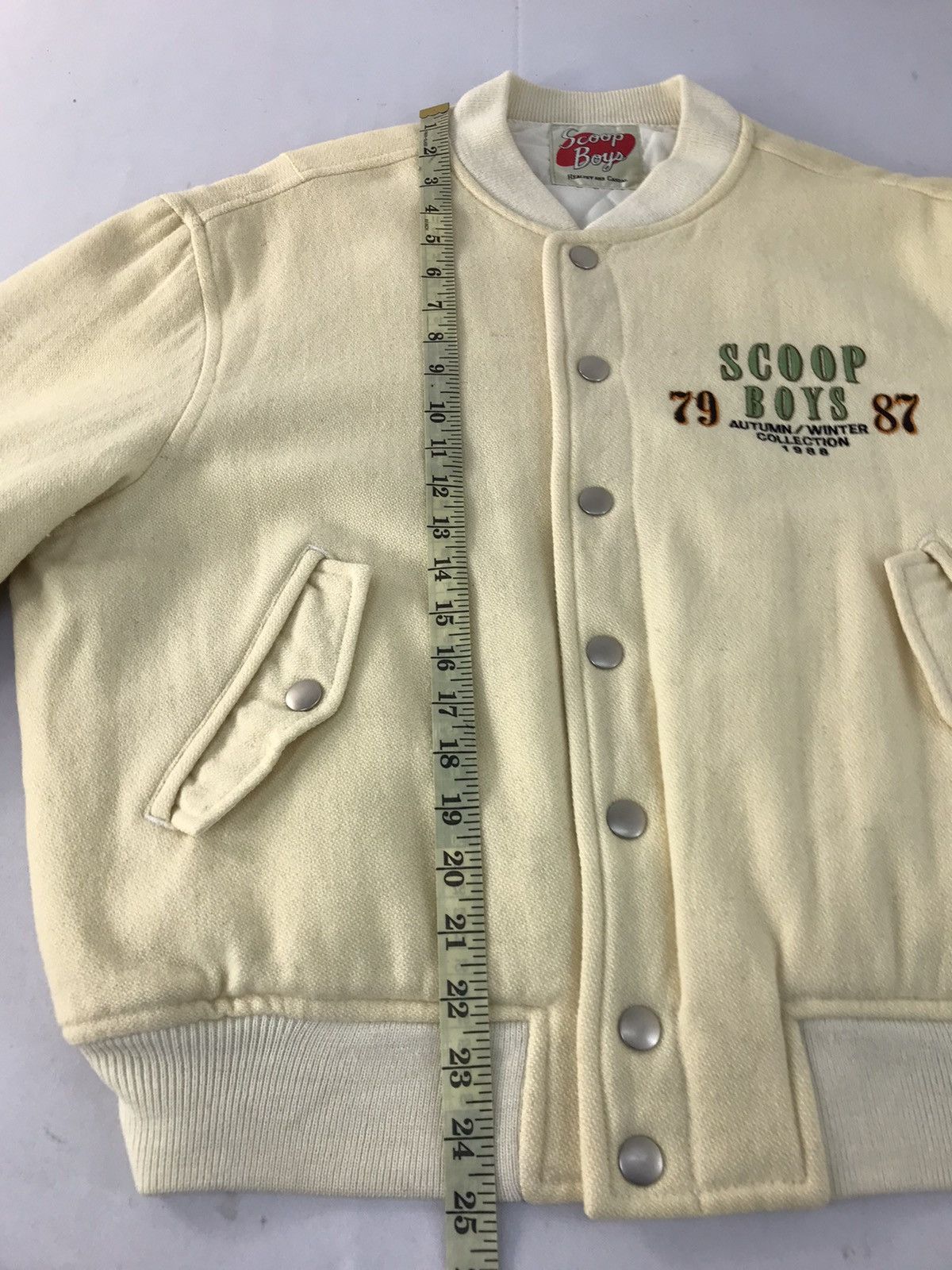 Japanese Brand × Vintage Vtg Varsity Jacket Wool Scoop Boys Big Logo Beck Style Size US XL / EU 56 / 4 - 15 Thumbnail