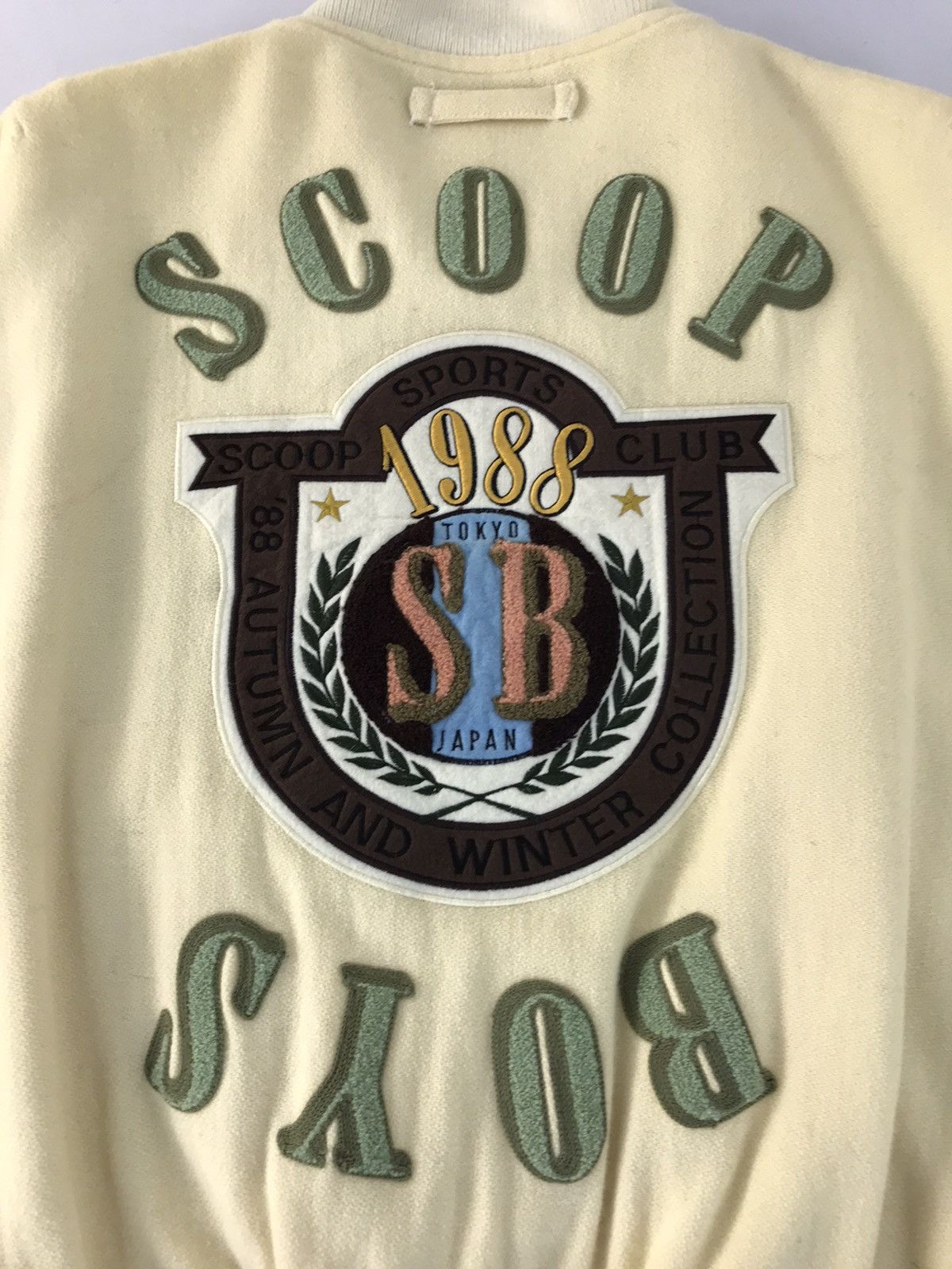 Japanese Brand × Vintage Vtg Varsity Jacket Wool Scoop Boys Big Logo Beck Style Size US XL / EU 56 / 4 - 12 Thumbnail