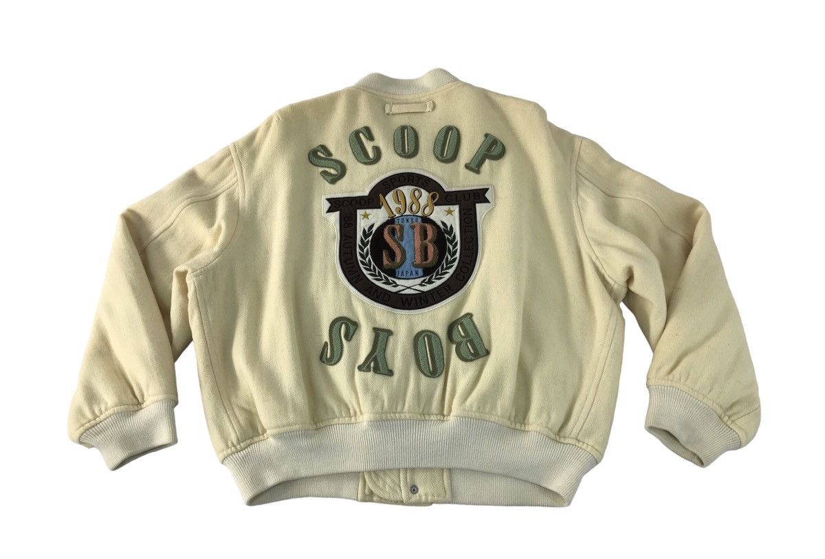 Japanese Brand × Vintage Vtg Varsity Jacket Wool Scoop Boys Big Logo Beck Style Size US XL / EU 56 / 4 - 2 Thumbnail