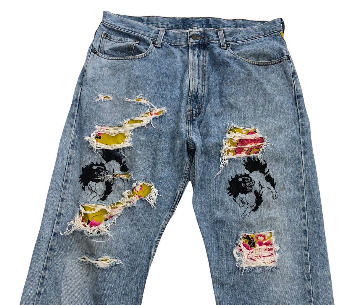 Japanese Brand 🔥Japanese Patchwork Distressed Jeans🔥 Size US 36 / EU 52 - 3 Thumbnail