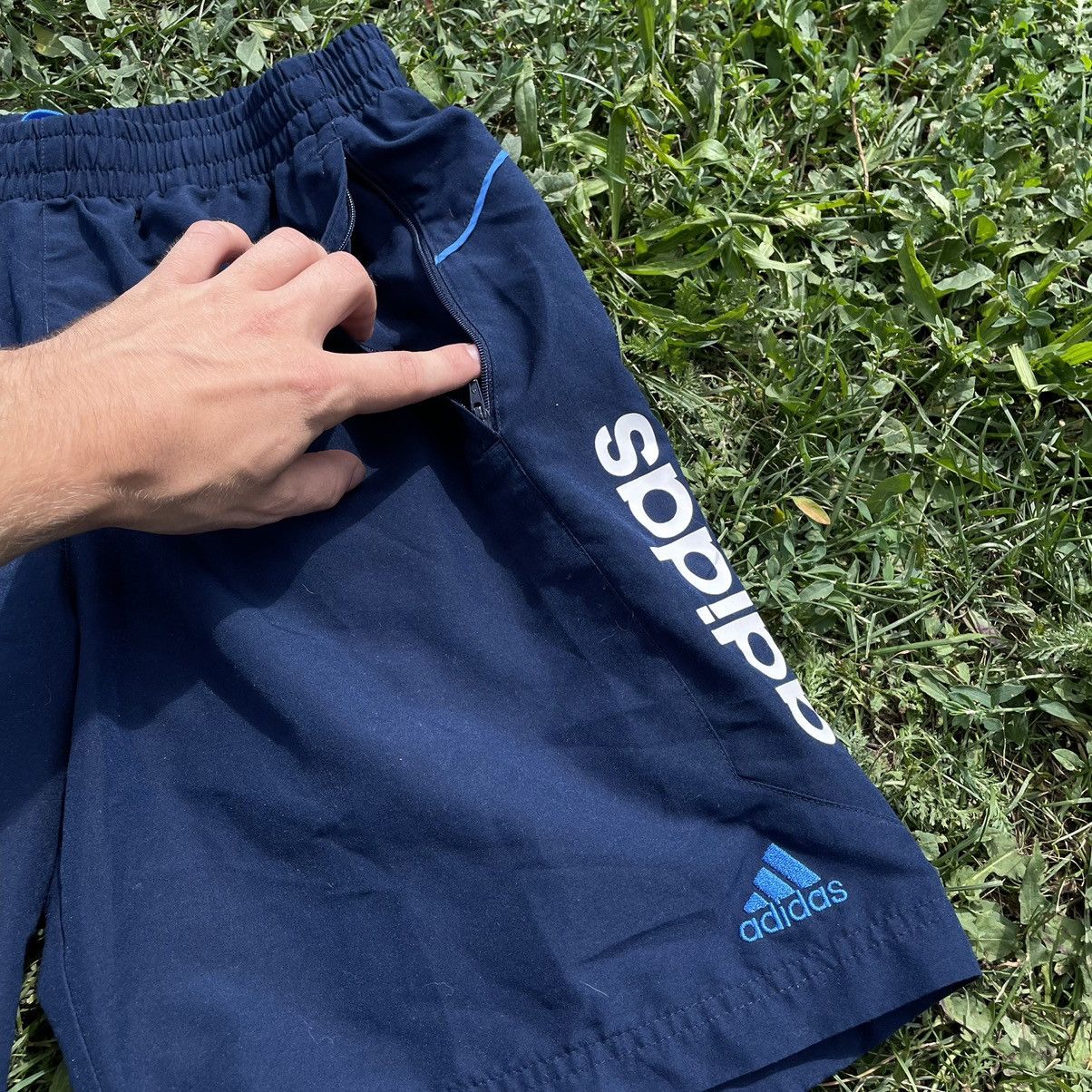 Vintage Vintage 90s Adidas Stripes Shorts Streetwear Y2K Navy 32 Size US 32 / EU 48 - 4 Thumbnail