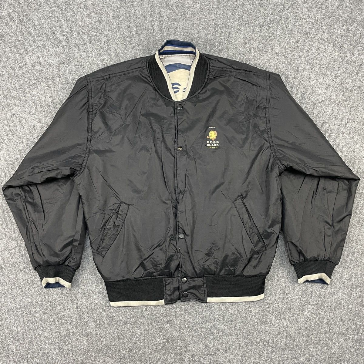 Japanese Brand Suntory Boss Coffee Big Logo Reversible Bomber Jacket Size US L / EU 52-54 / 3 - 8 Thumbnail