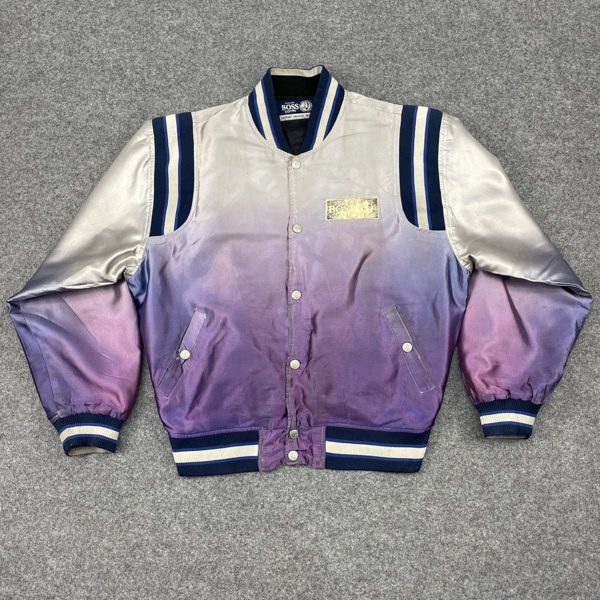 Japanese Brand Suntory Boss Coffee Big Logo Reversible Bomber Jacket Size US L / EU 52-54 / 3 - 2 Thumbnail