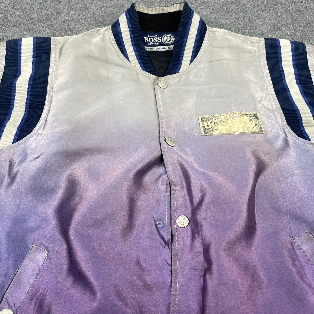 Japanese Brand Suntory Boss Coffee Big Logo Reversible Bomber Jacket Size US L / EU 52-54 / 3 - 5 Thumbnail