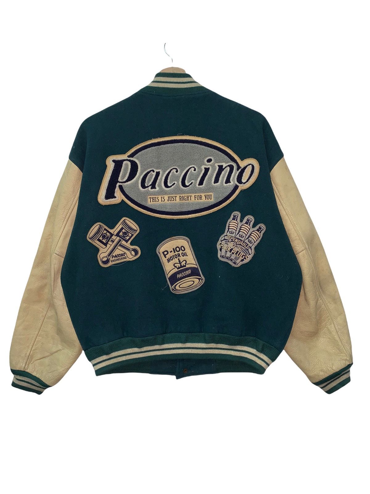 Japanese Brand 🔥VTG PACINO VARSITY JACKETS LEATHER SLEEVES Size US L / EU 52-54 / 3 - 1 Thumbnail