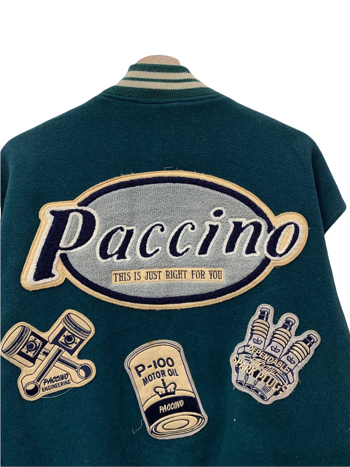 Japanese Brand 🔥VTG PACINO VARSITY JACKETS LEATHER SLEEVES Size US L / EU 52-54 / 3 - 4 Thumbnail