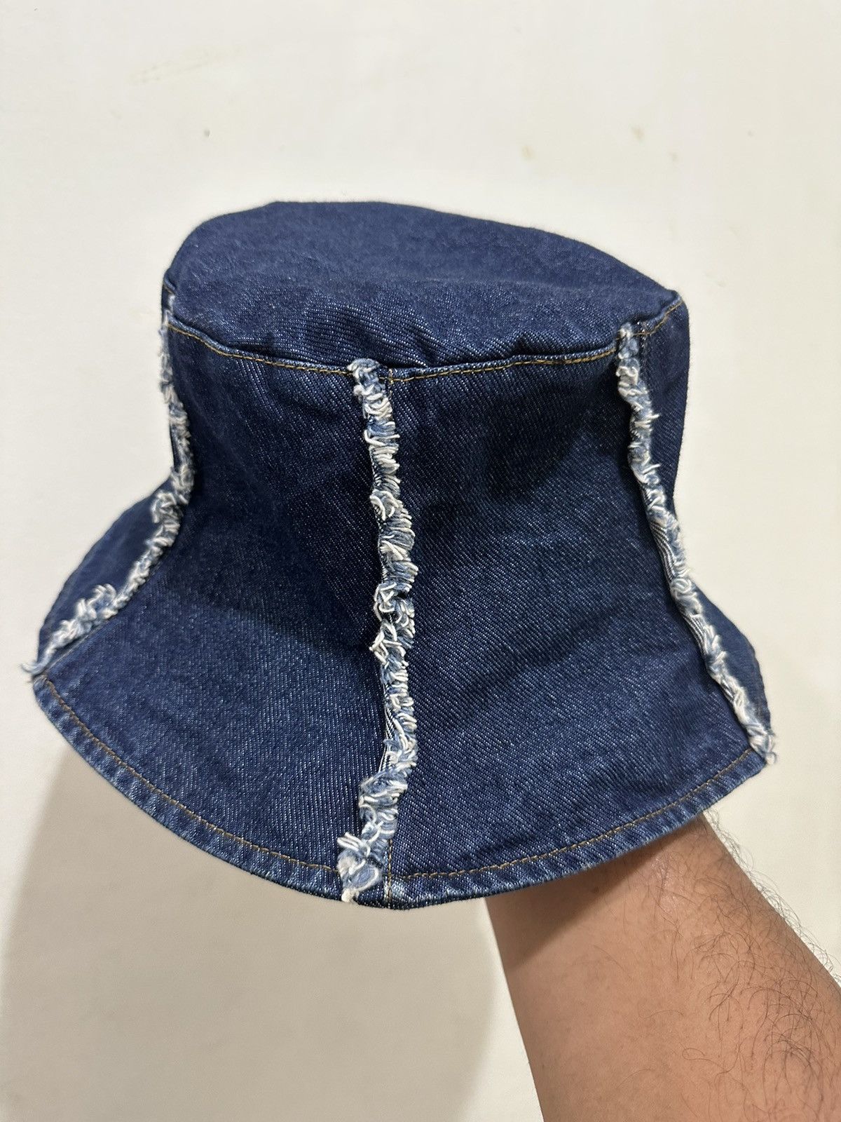 image of Vintage Distress Denim Bucket Hat, Men's