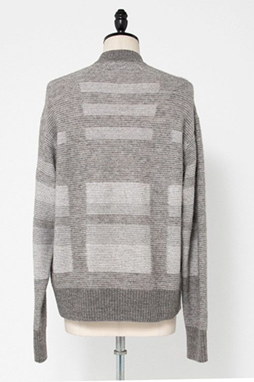 Julius Julius 21FW Baby Alpaca Boxy Sweater Light Gray Size US L / EU 52-54 / 3 - 3 Thumbnail