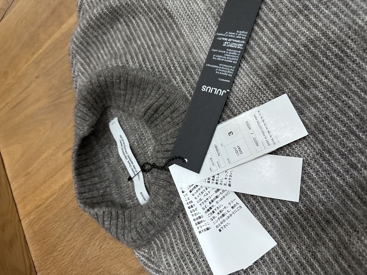 Julius Julius 21FW Baby Alpaca Boxy Sweater Light Gray Size US L / EU 52-54 / 3 - 12 Thumbnail