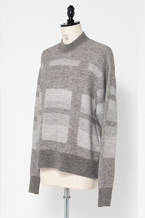 Julius Julius 21FW Baby Alpaca Boxy Sweater Light Gray Size US L / EU 52-54 / 3 - 1 Thumbnail