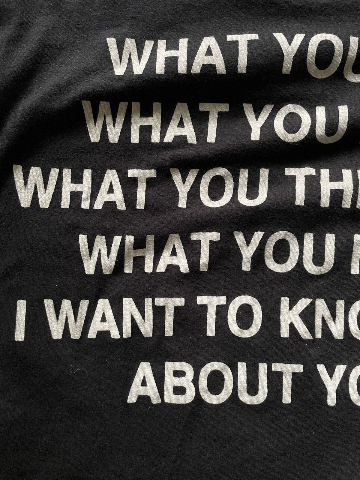 Comme des Garcons × Junya Watanabe Junya Watanabe SS02 'I Want You' Poem T- Shirt | Grailed