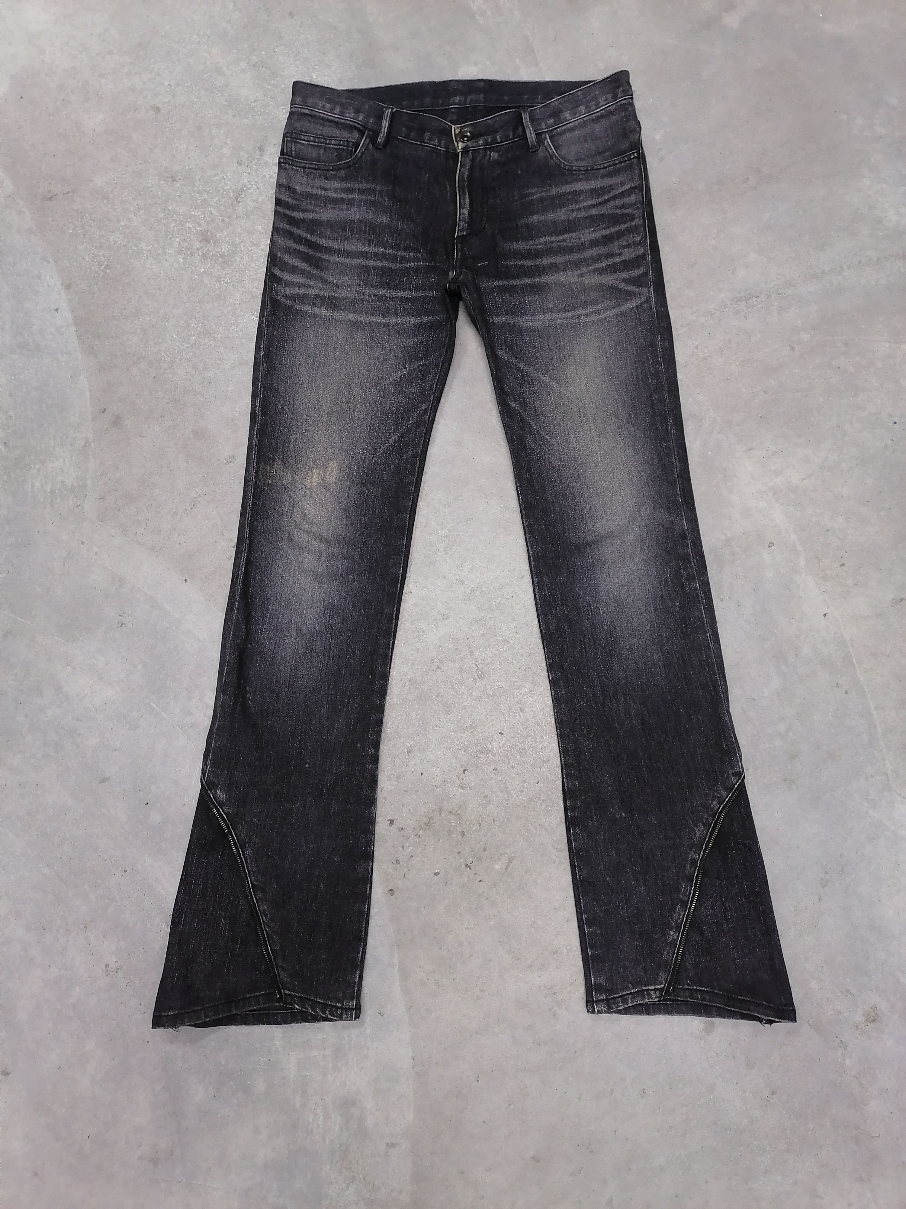 Ato Matsumoto ARCHIVE🔥Masayori Matsumoto Flared Zipper Twist Denim Pants⚡ Size US 30 / EU 46 - 3 Thumbnail