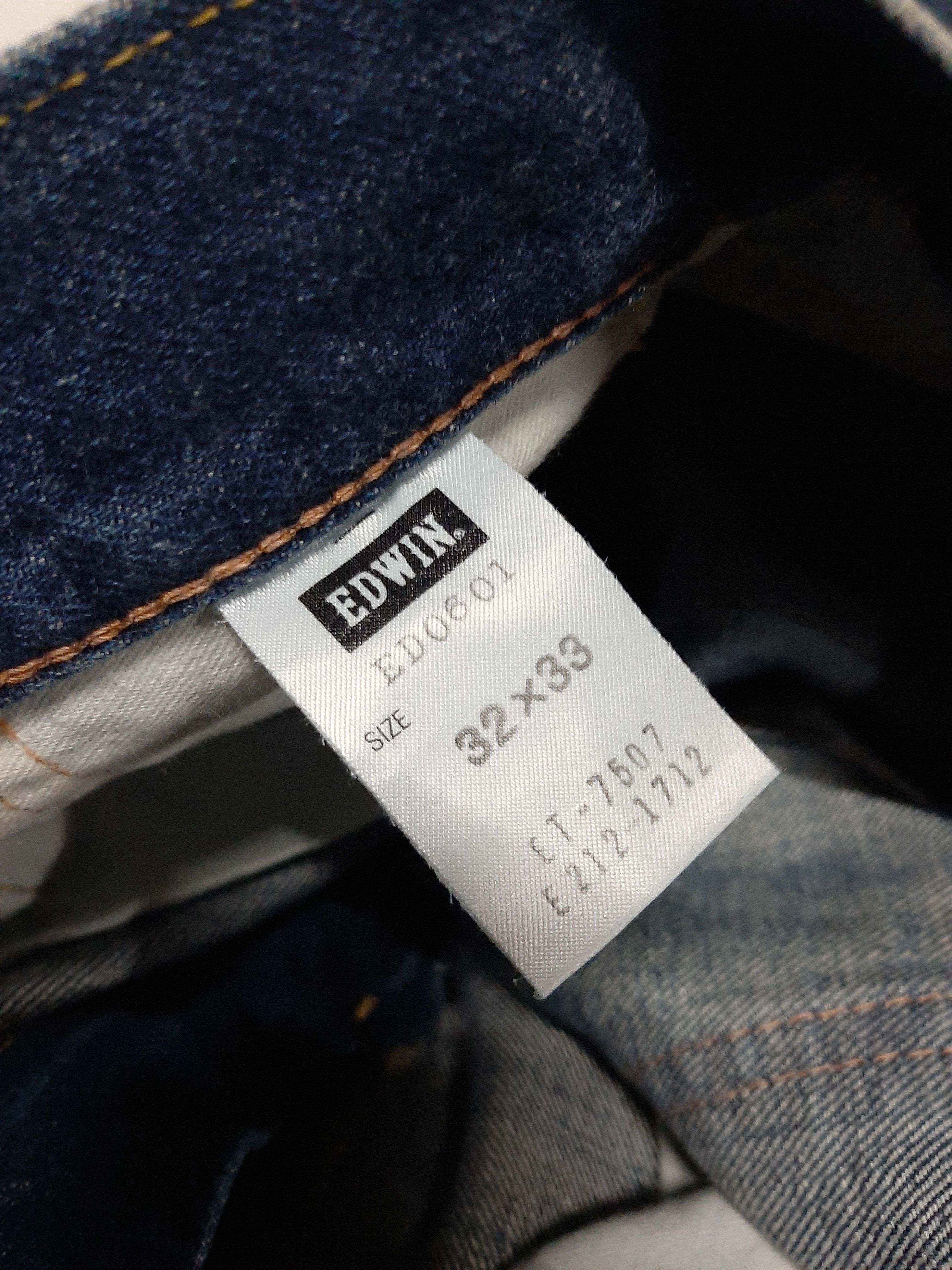Edwin × Salvage × Vintage VINTAGE SELVEDGE EDWIN 13oz GRAND BLUE WASH DISTRESED DENIM Size US 34 / EU 50 - 12 Thumbnail