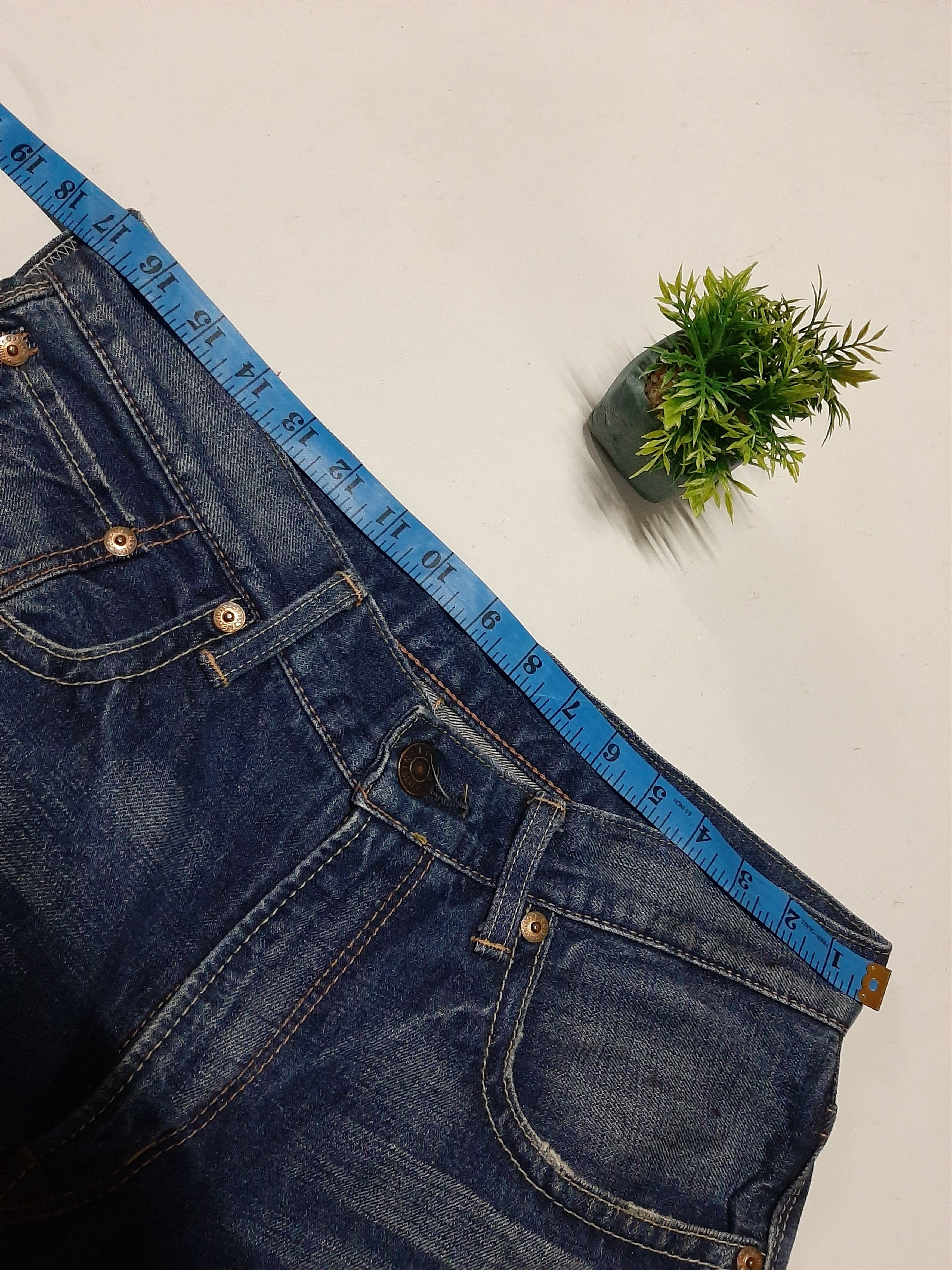 Edwin × Salvage × Vintage VINTAGE SELVEDGE EDWIN 13oz GRAND BLUE WASH DISTRESED DENIM Size US 34 / EU 50 - 6 Thumbnail