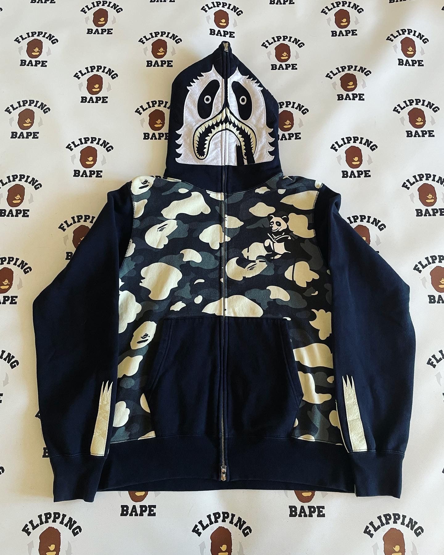 Bape BAPE CITY CAMO PANDA FULL ZIP HOODIE | Grailed