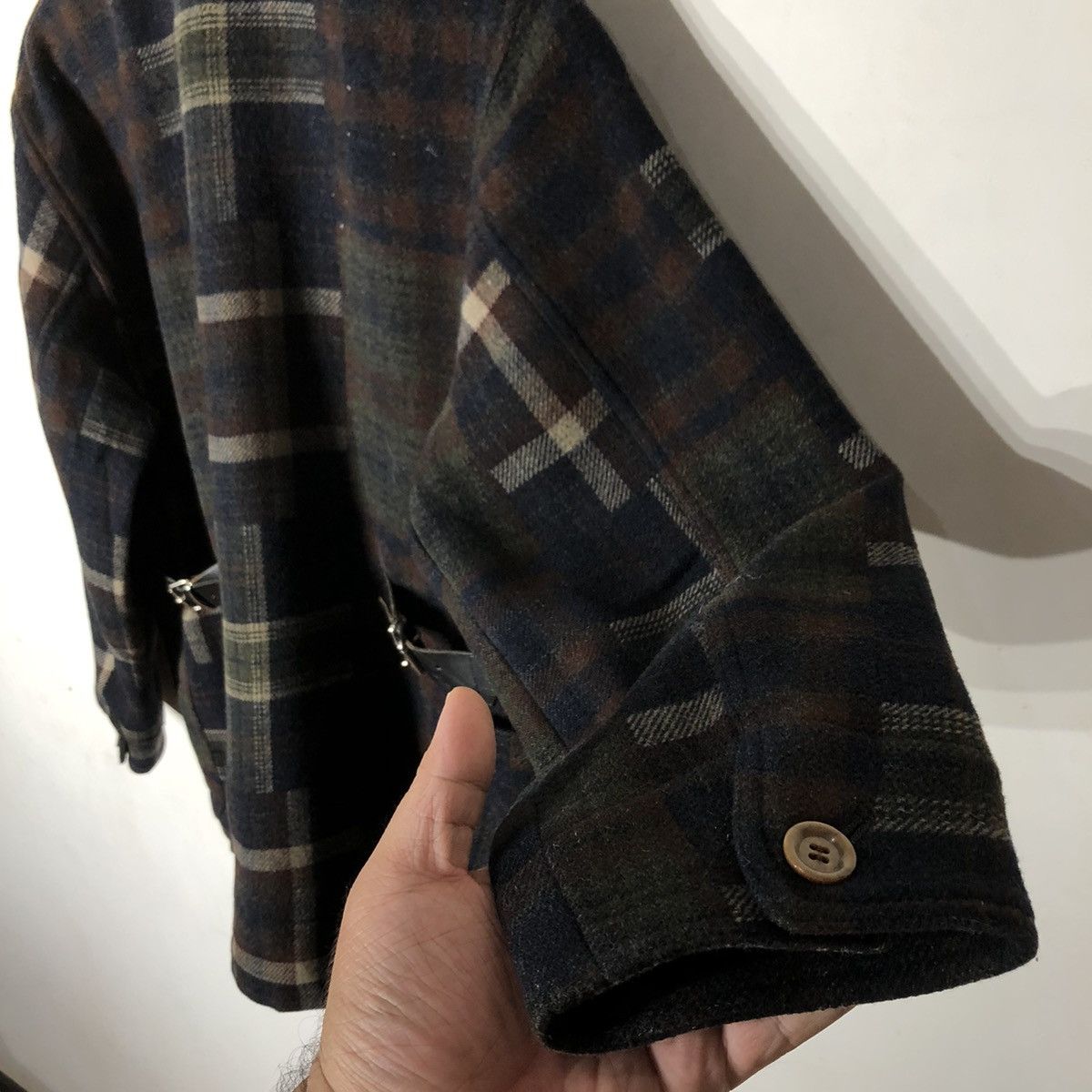 Japanese Brand Box Pattern Wool Jacket Nicole Club Size US M / EU 48-50 / 2 - 8 Thumbnail