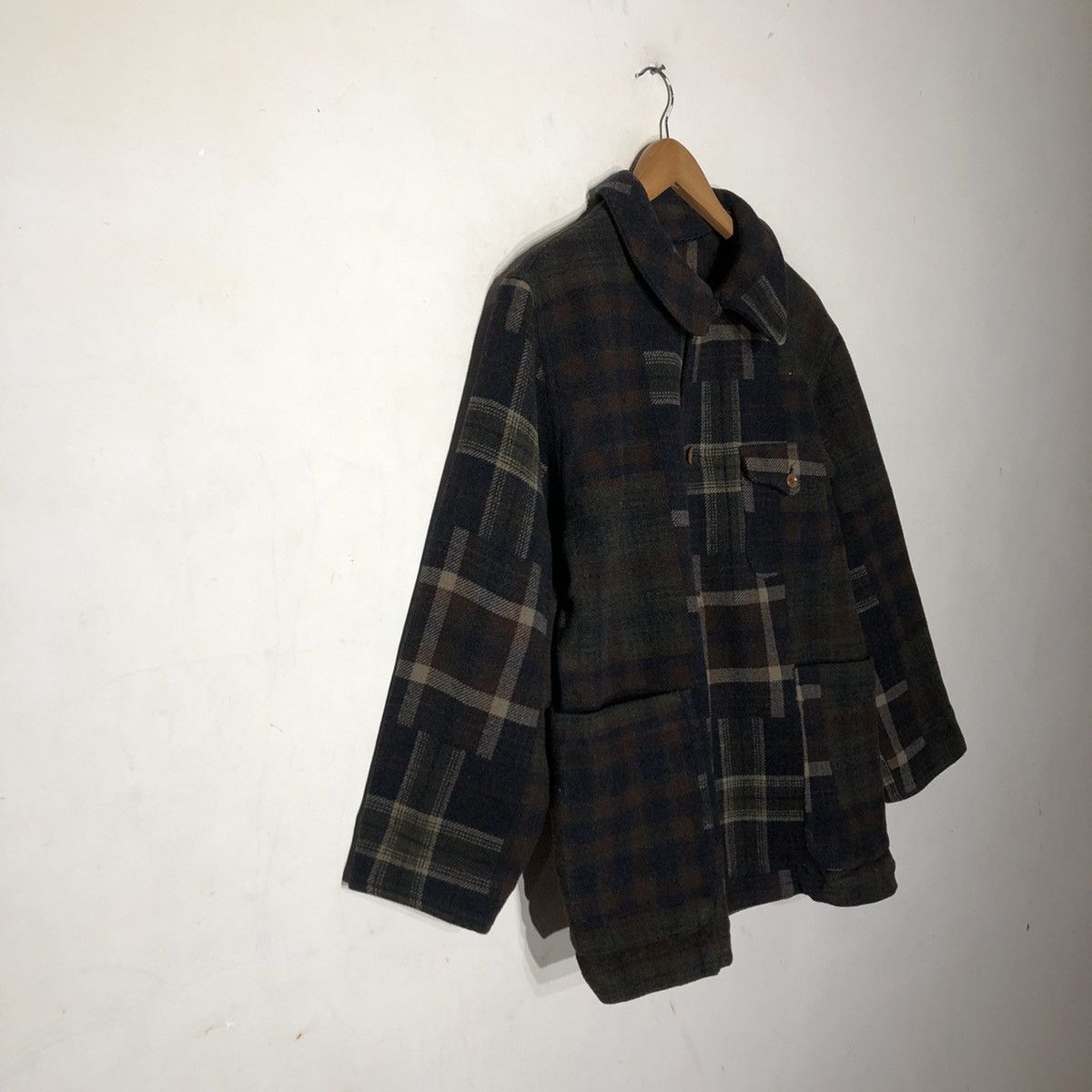 Japanese Brand Box Pattern Wool Jacket Nicole Club Size US M / EU 48-50 / 2 - 3 Thumbnail