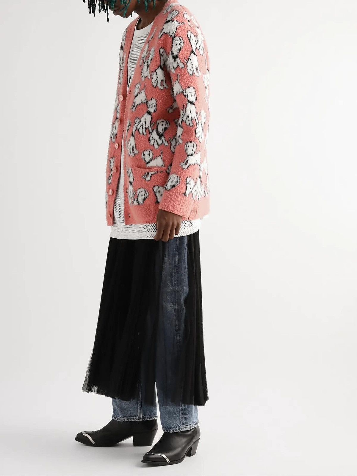Celine × Hedi Slimane SS22 Puppy Jacquard Cardigan XS/S/M/L Size US M / EU 48-50 / 2 - 13 Thumbnail