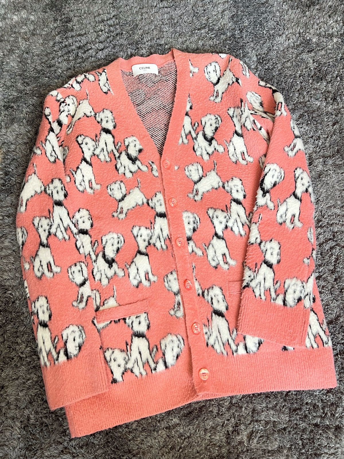 セリーヌ by Hedi Slimane 2A551374D カーディガン S Celine SS21 “The Dancing Kids” Fair Isle Cardigan, one of the best