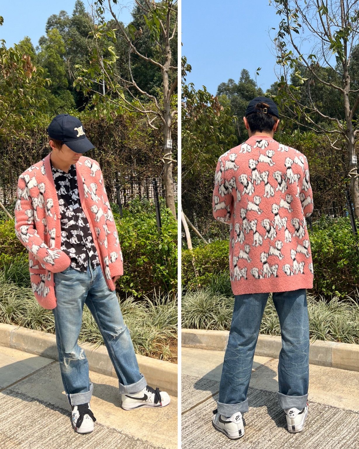 Celine × Hedi Slimane SS22 Puppy Jacquard Cardigan XS/S/M/L Size US M / EU 48-50 / 2 - 10 Thumbnail