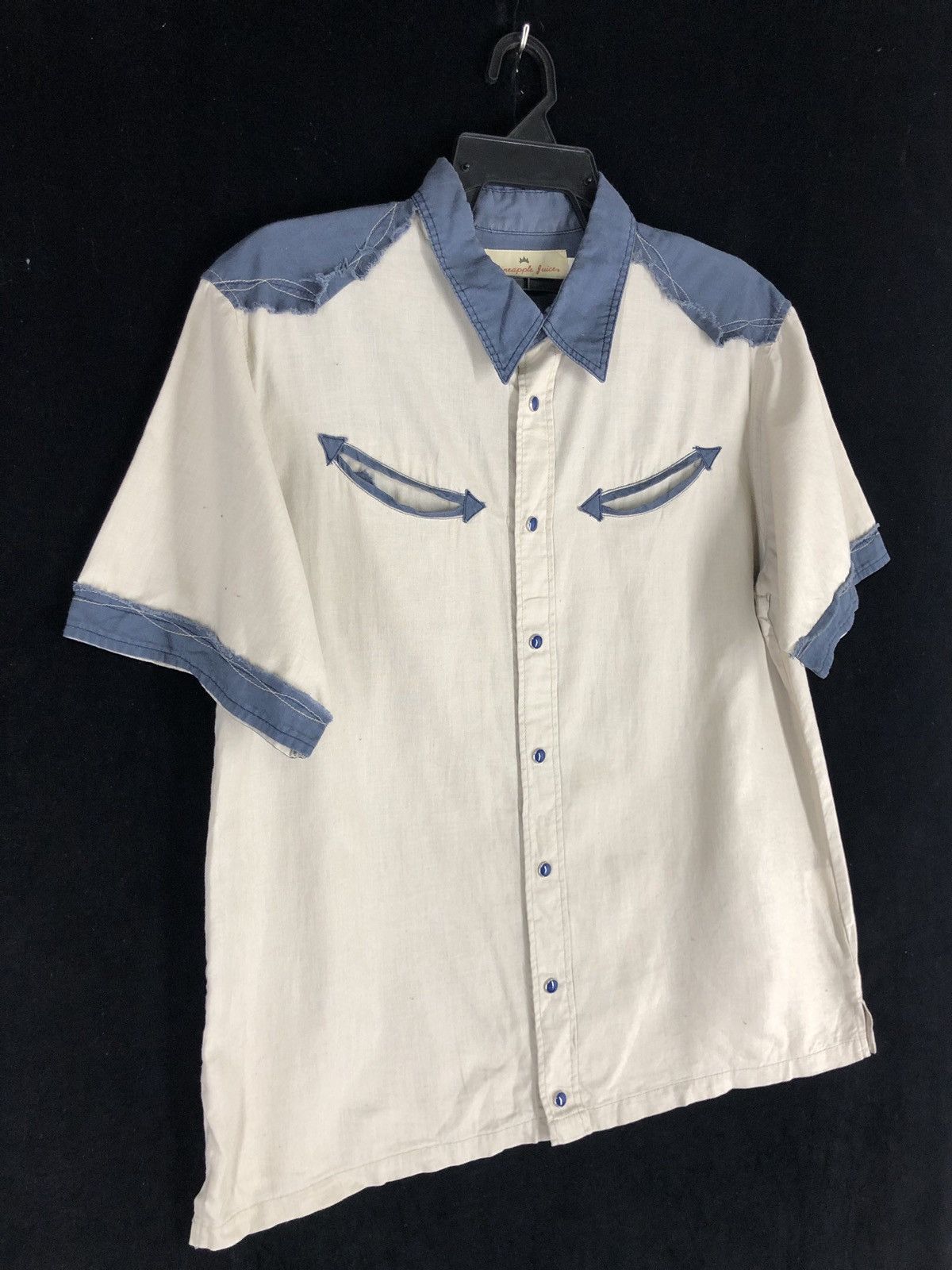 Japanese Brand × Vintage PINEAPPLE JUICE Japanese Hawaiian Shirt Size US L / EU 52-54 / 3 - 3 Thumbnail