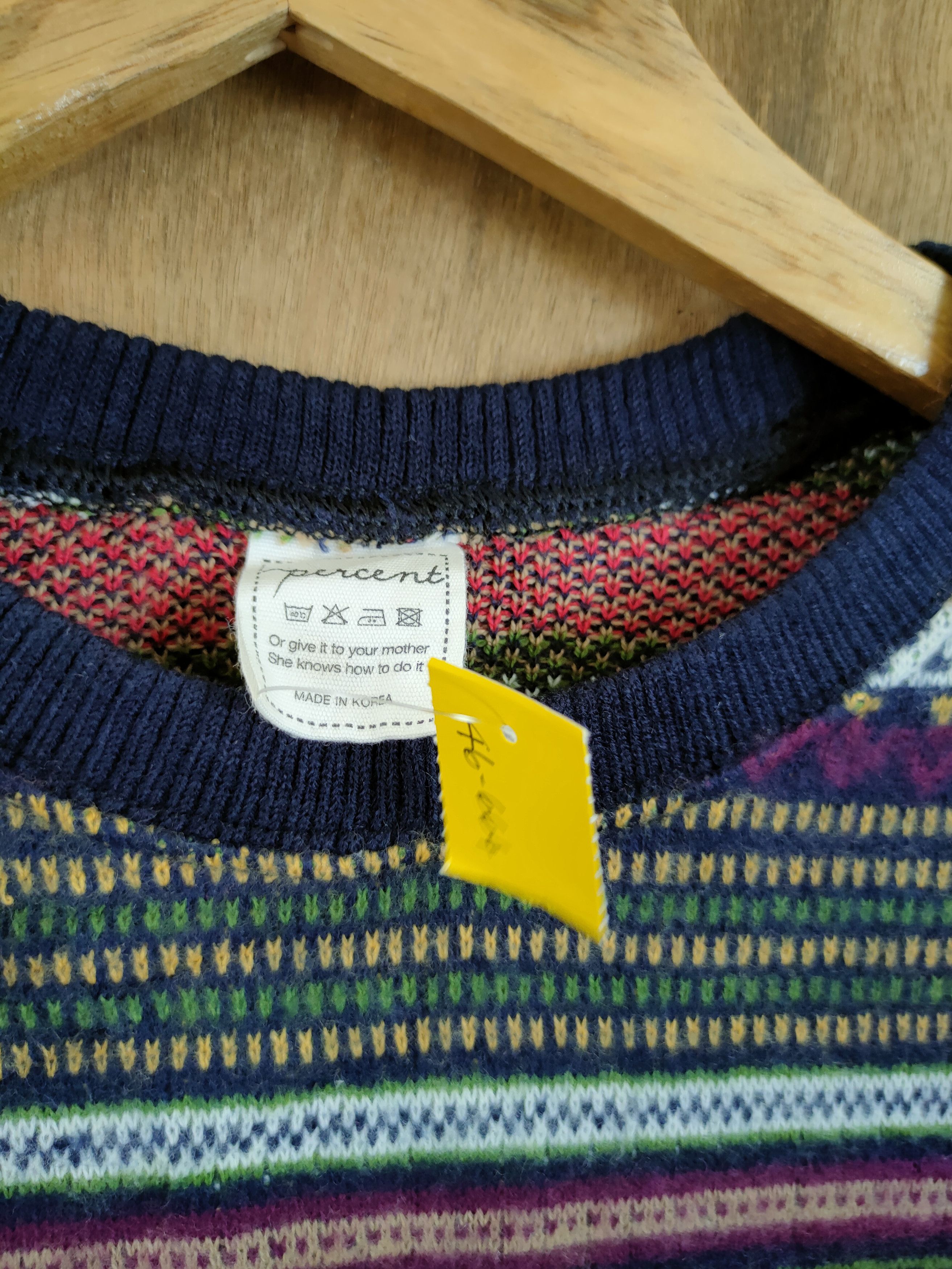 Japanese Brand × OVER THE STRiPES Percent stripe rainbow knitwear japan #46-664 Size US M / EU 48-50 / 2 - 4 Thumbnail