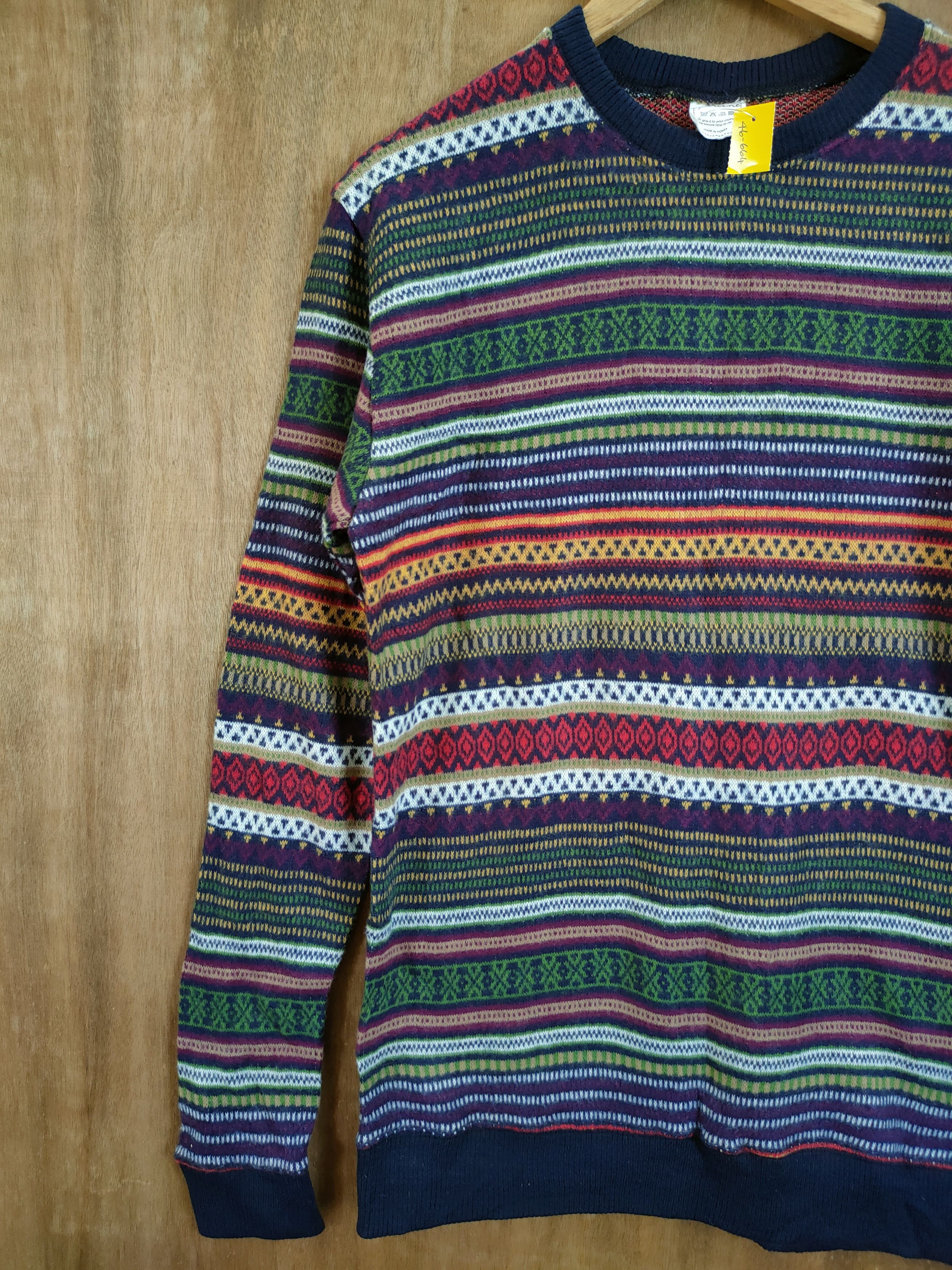 Japanese Brand × OVER THE STRiPES Percent stripe rainbow knitwear japan #46-664 Size US M / EU 48-50 / 2 - 2 Thumbnail