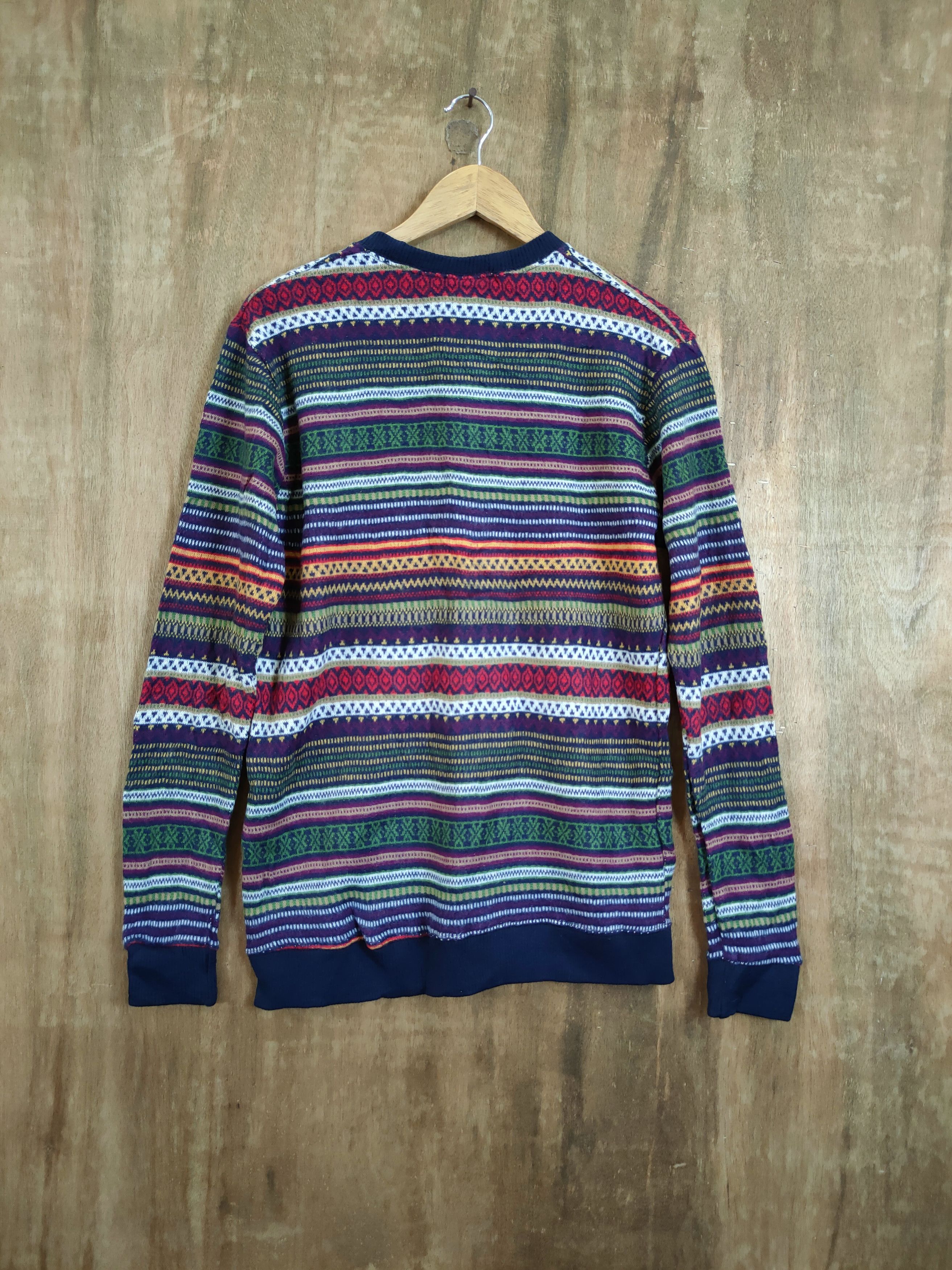 Japanese Brand × OVER THE STRiPES Percent stripe rainbow knitwear japan #46-664 Size US M / EU 48-50 / 2 - 6 Thumbnail