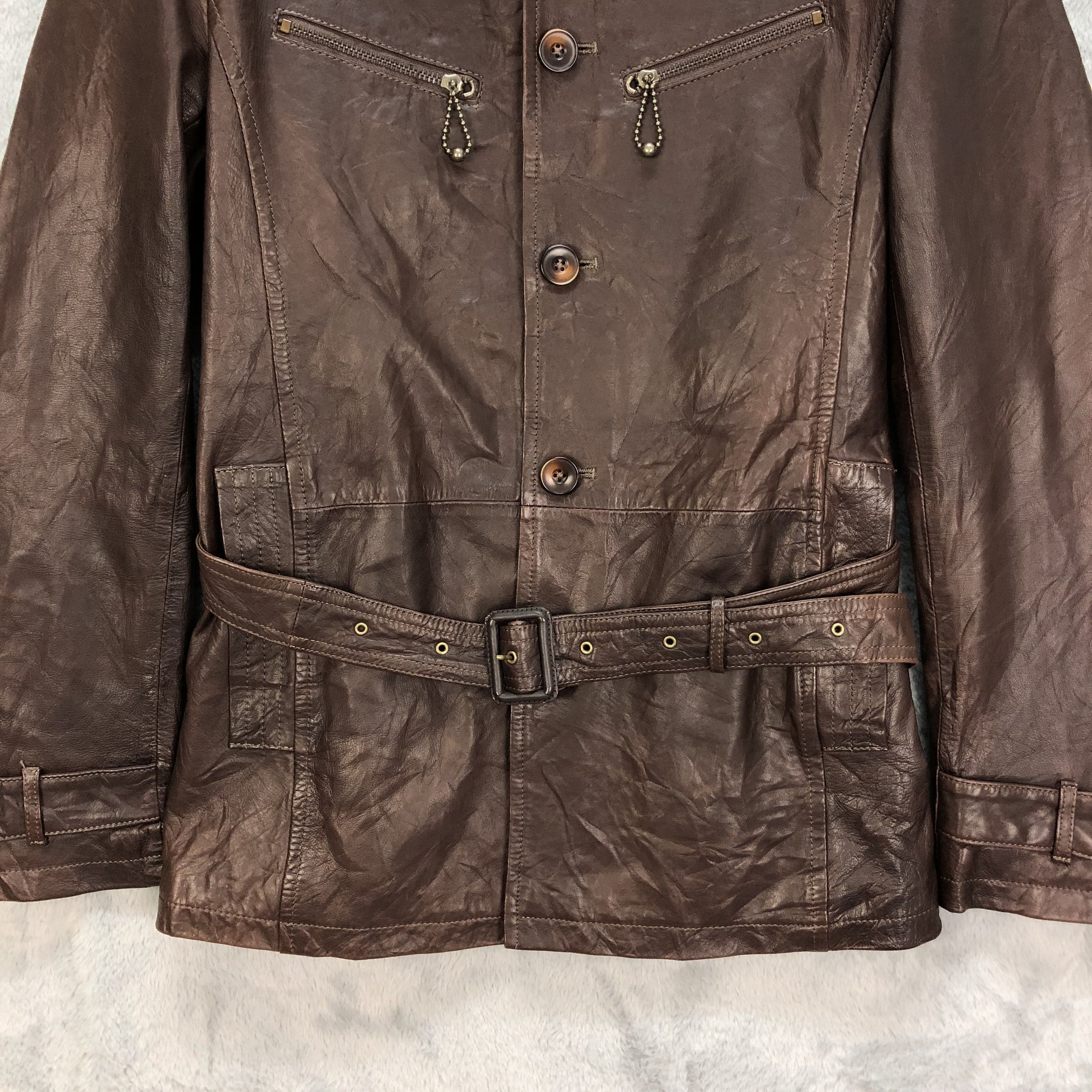 BIGI Men's Bigi Tartan Lined Sheep Leather Jacket #6109-47 Size US S / EU 44-46 / 1 - 3 Thumbnail