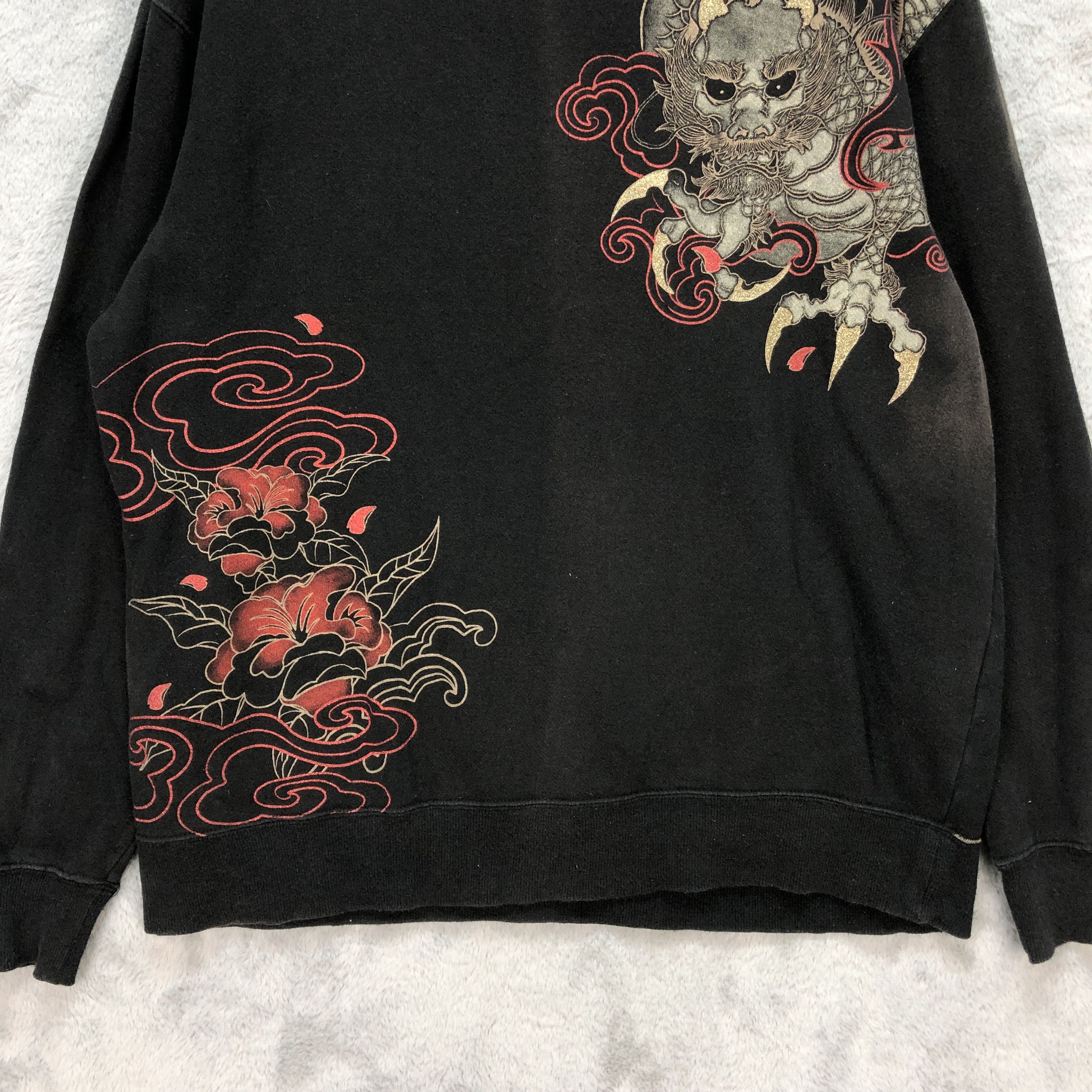 Japanese Brand Legendary Dragon on Back Sweatshirts #6148-50 Size US L / EU 52-54 / 3 - 8 Thumbnail