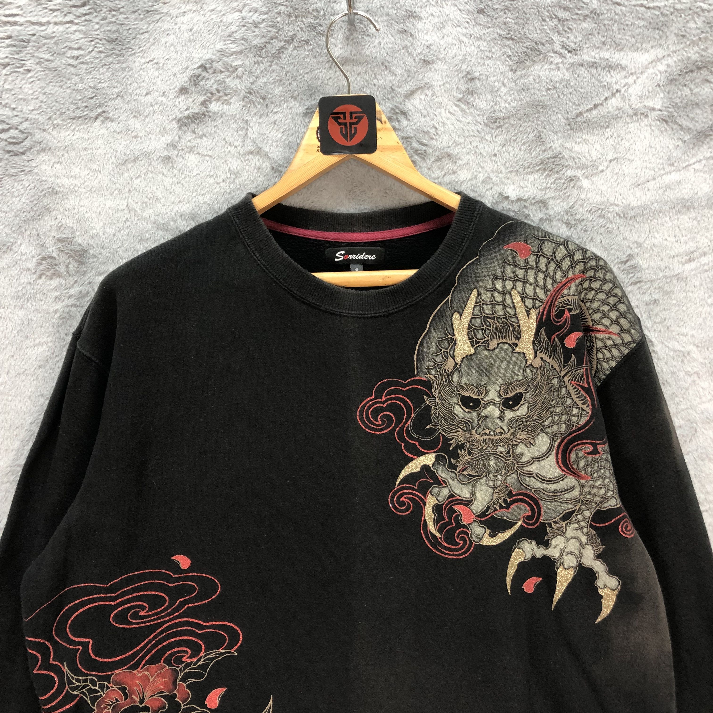 Japanese Brand Legendary Dragon on Back Sweatshirts #6148-50 Size US L / EU 52-54 / 3 - 6 Thumbnail