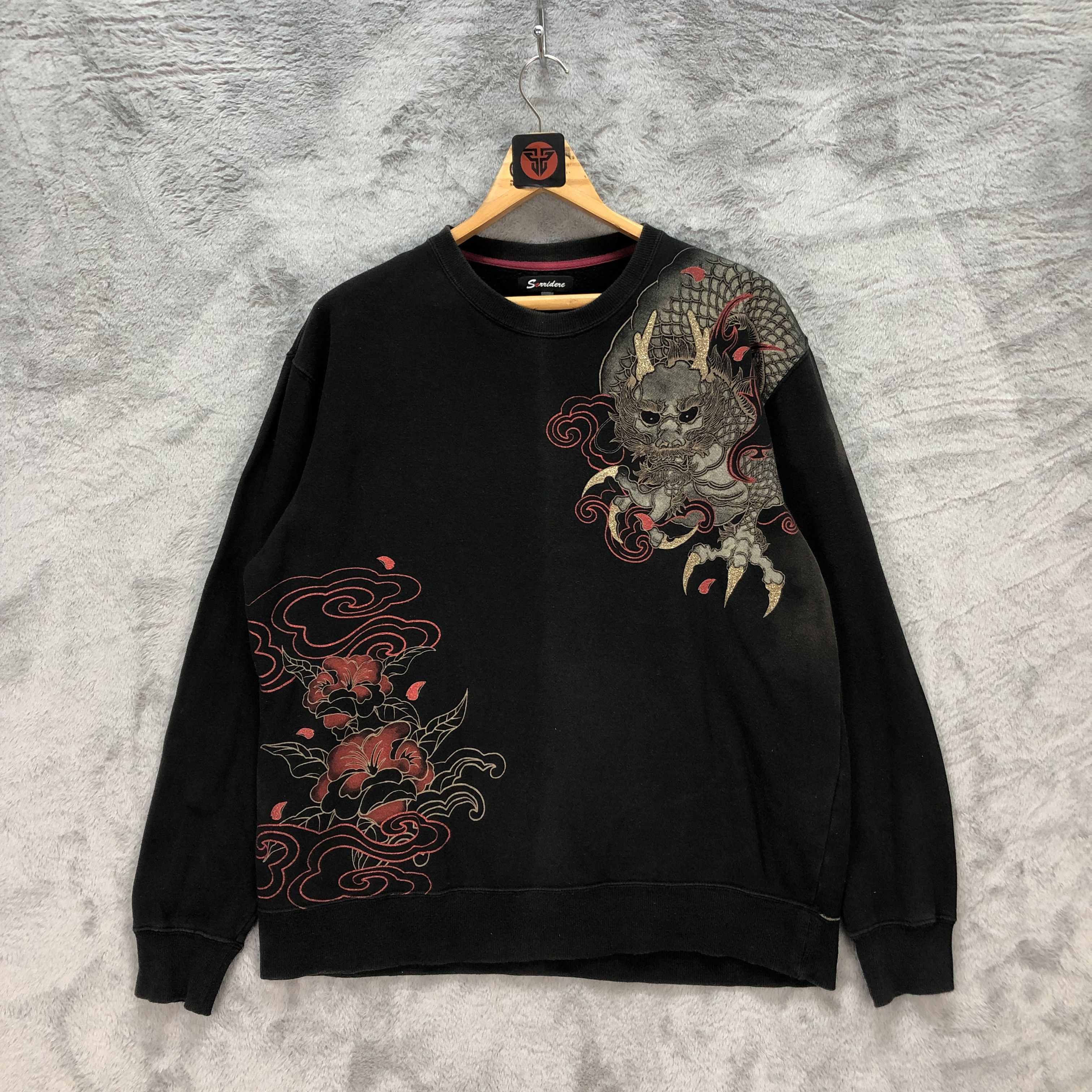 Japanese Brand Legendary Dragon on Back Sweatshirts #6148-50 Size US L / EU 52-54 / 3 - 5 Thumbnail