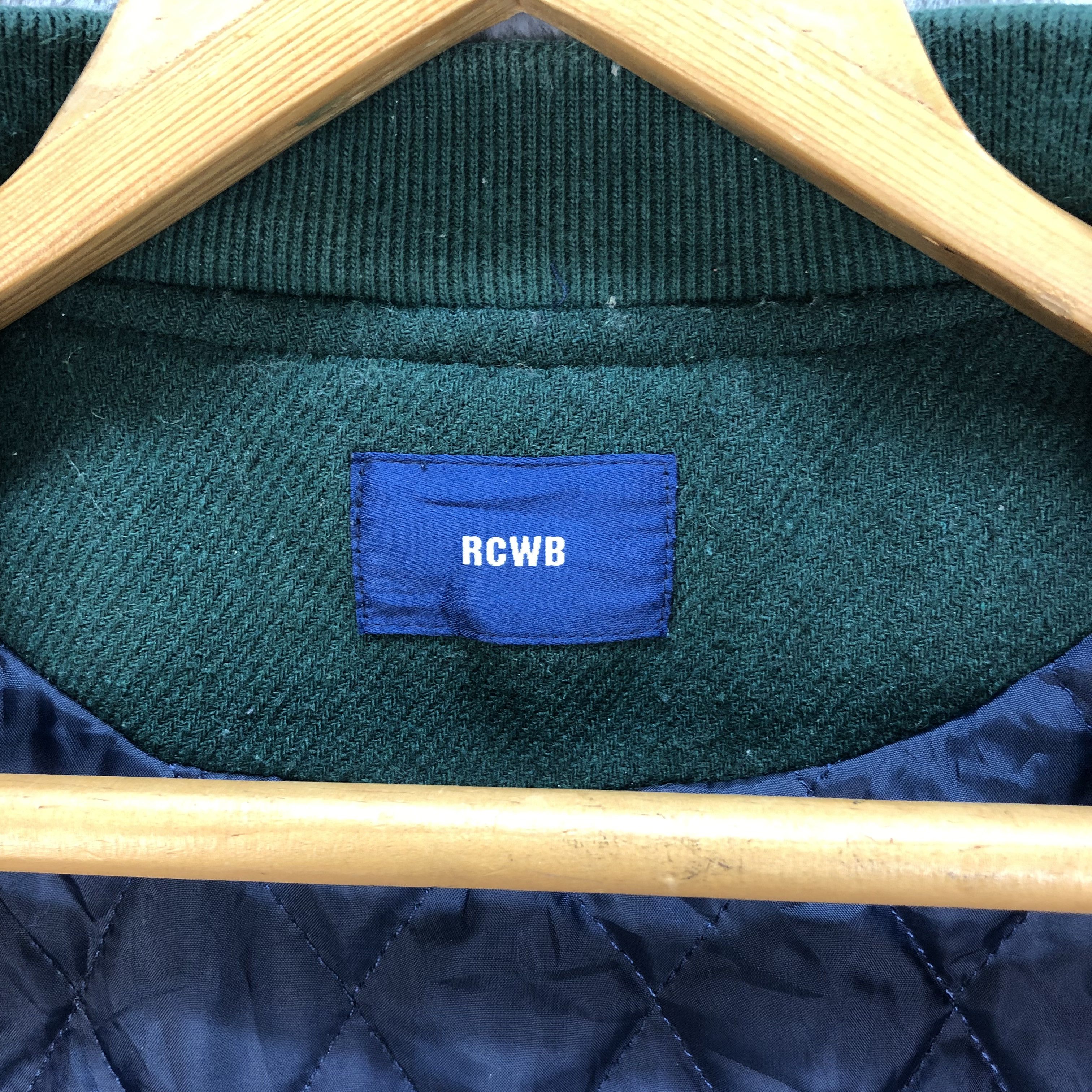 Japanese Brand RCWB Big Logo Green Varsity Jacket #6112-48 Size US M / EU 48-50 / 2 - 10 Thumbnail