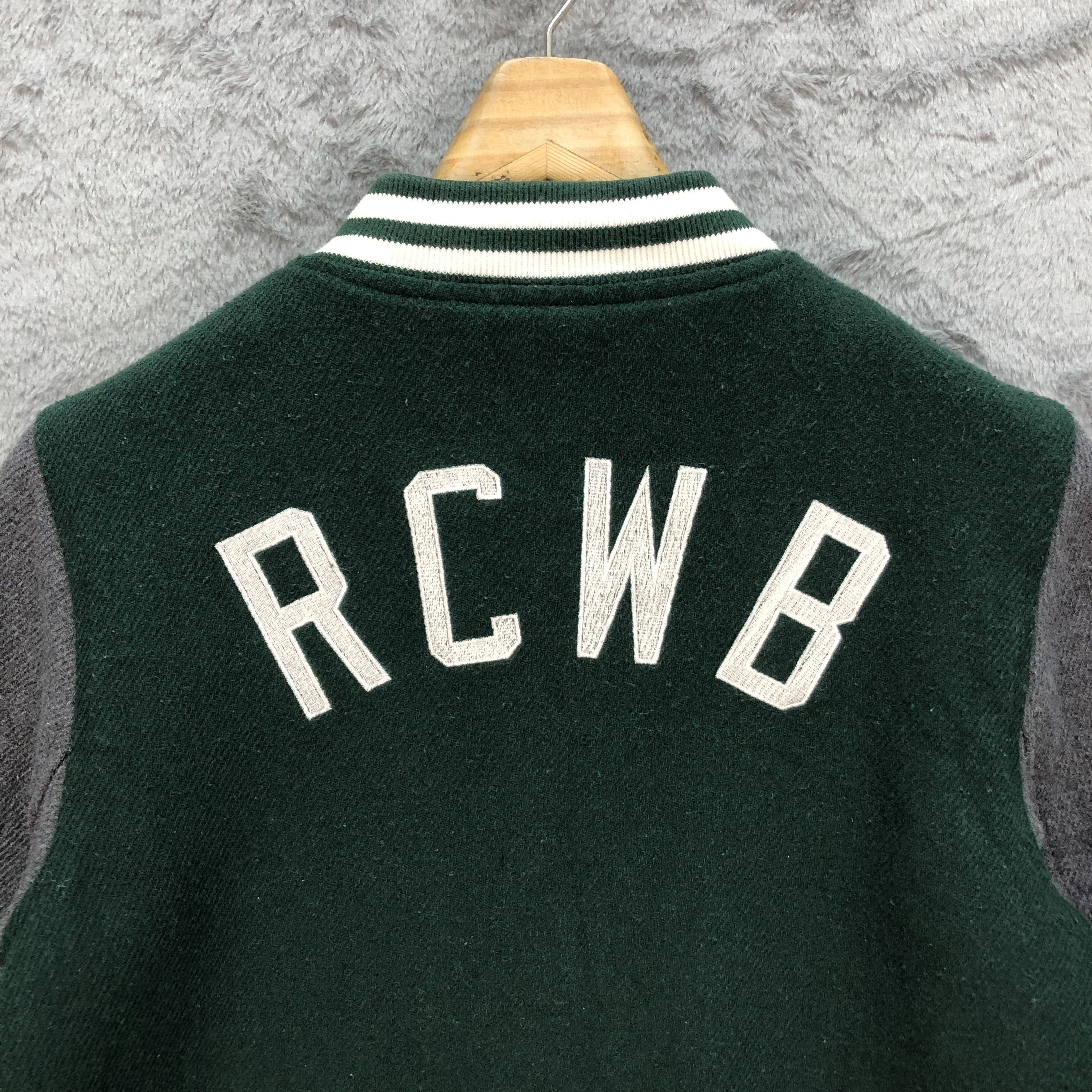 Japanese Brand RCWB Big Logo Green Varsity Jacket #6112-48 Size US M / EU 48-50 / 2 - 14 Thumbnail