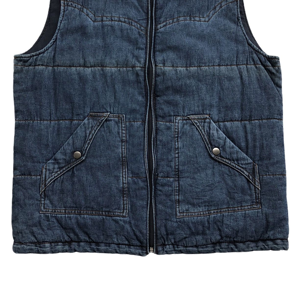 Beverly Hills Polo Club Beverly Hills Polo Club Denim Light Puffer Vest Jacket Size US L / EU 52-54 / 3 - 3 Thumbnail