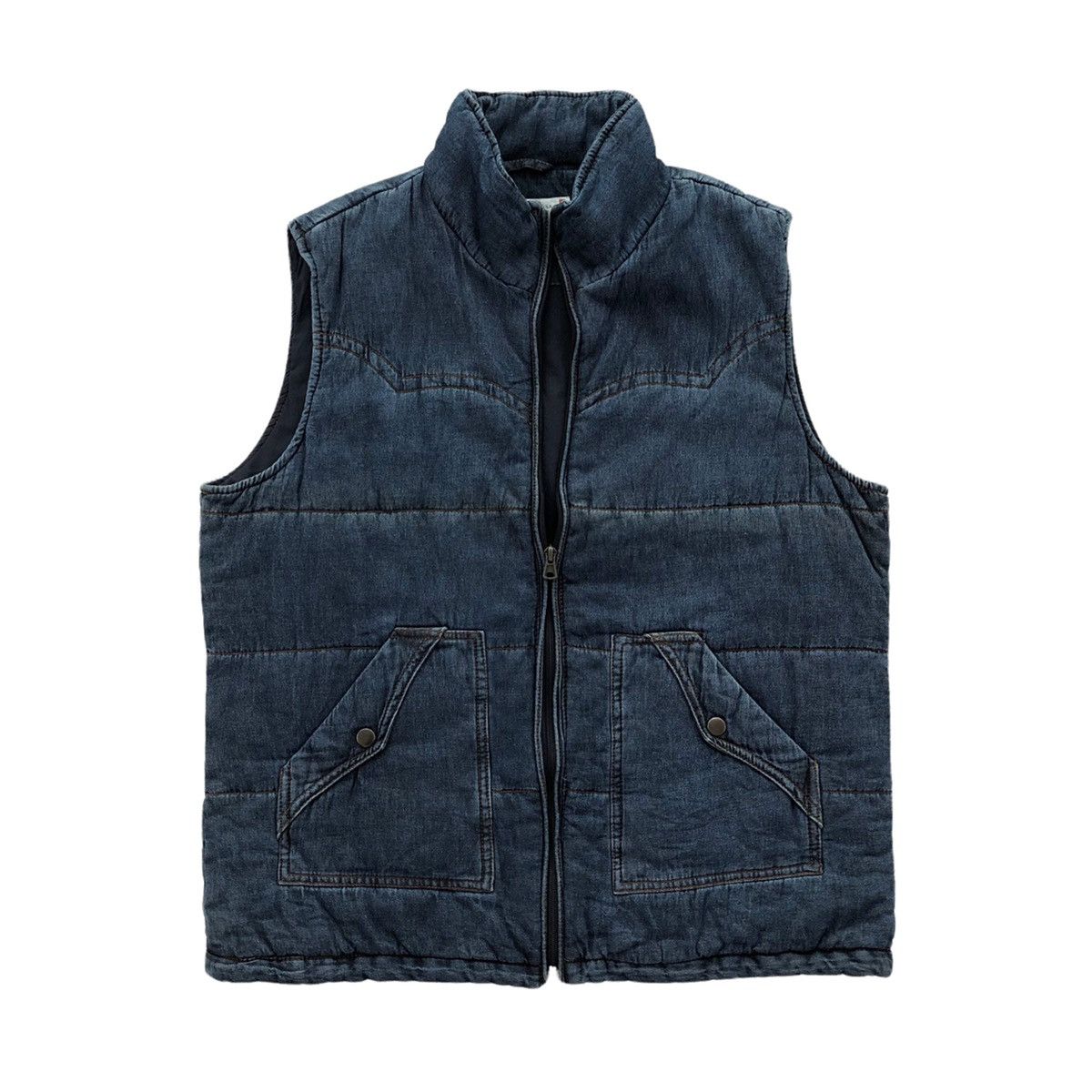 Beverly Hills Polo Club Beverly Hills Polo Club Denim Light Puffer Vest Jacket Size US L / EU 52-54 / 3 - 2 Thumbnail