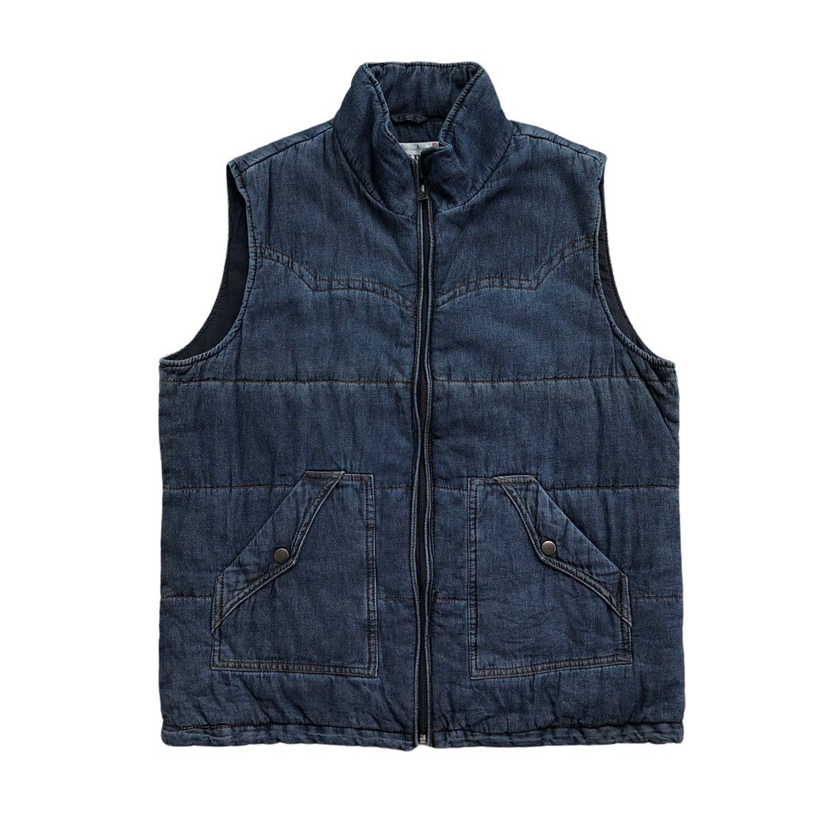 Beverly Hills Polo Club Denim Light Puffer Vest Jacket