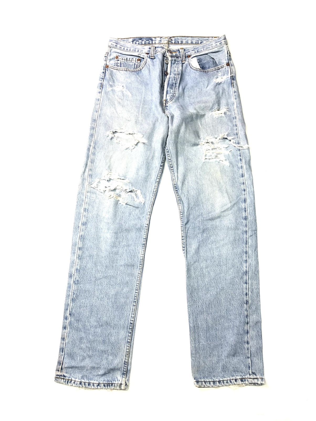 Levi's × Vintage VINTAGE 1993 LEVIS BLUE WASH DISSTRESSED GRUNGE DENIM Size US 30 / EU 46 - 3 Thumbnail