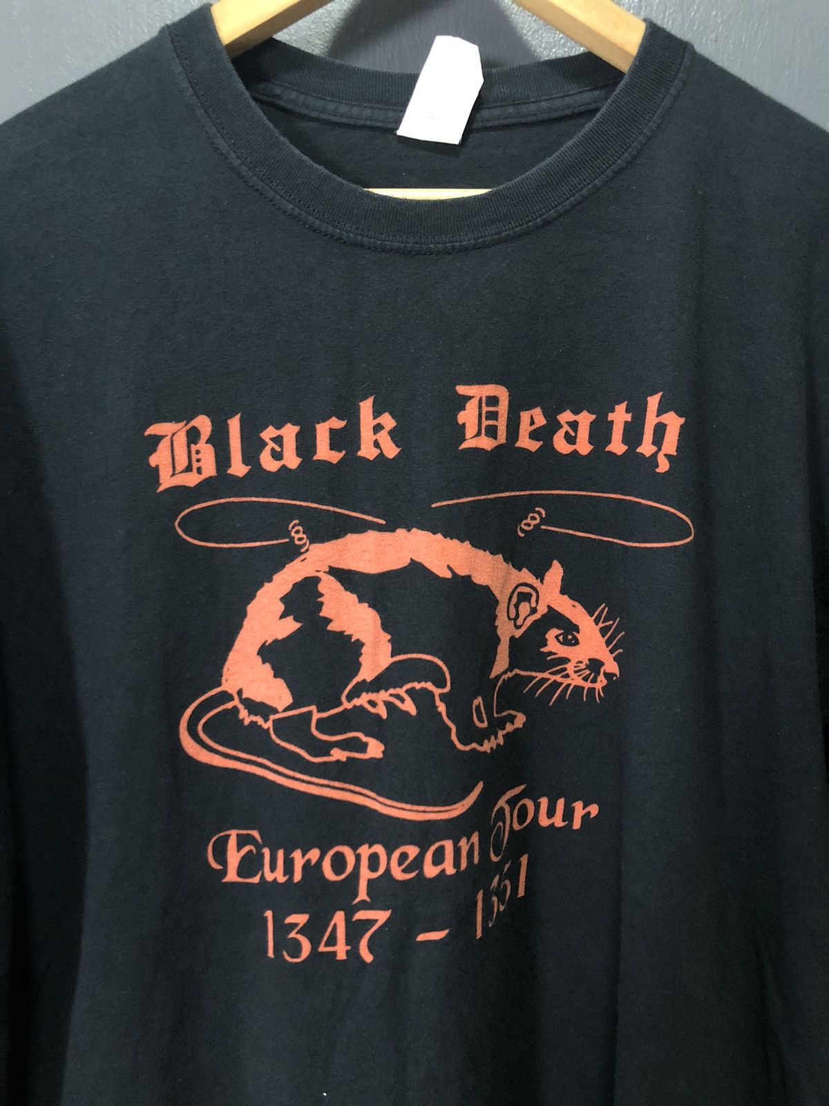 Band Tees × Vintage BLACK DEATH AMERICAN HEAVY METAL BAND SHIRT Size US XL / EU 56 / 4 - 2 Thumbnail
