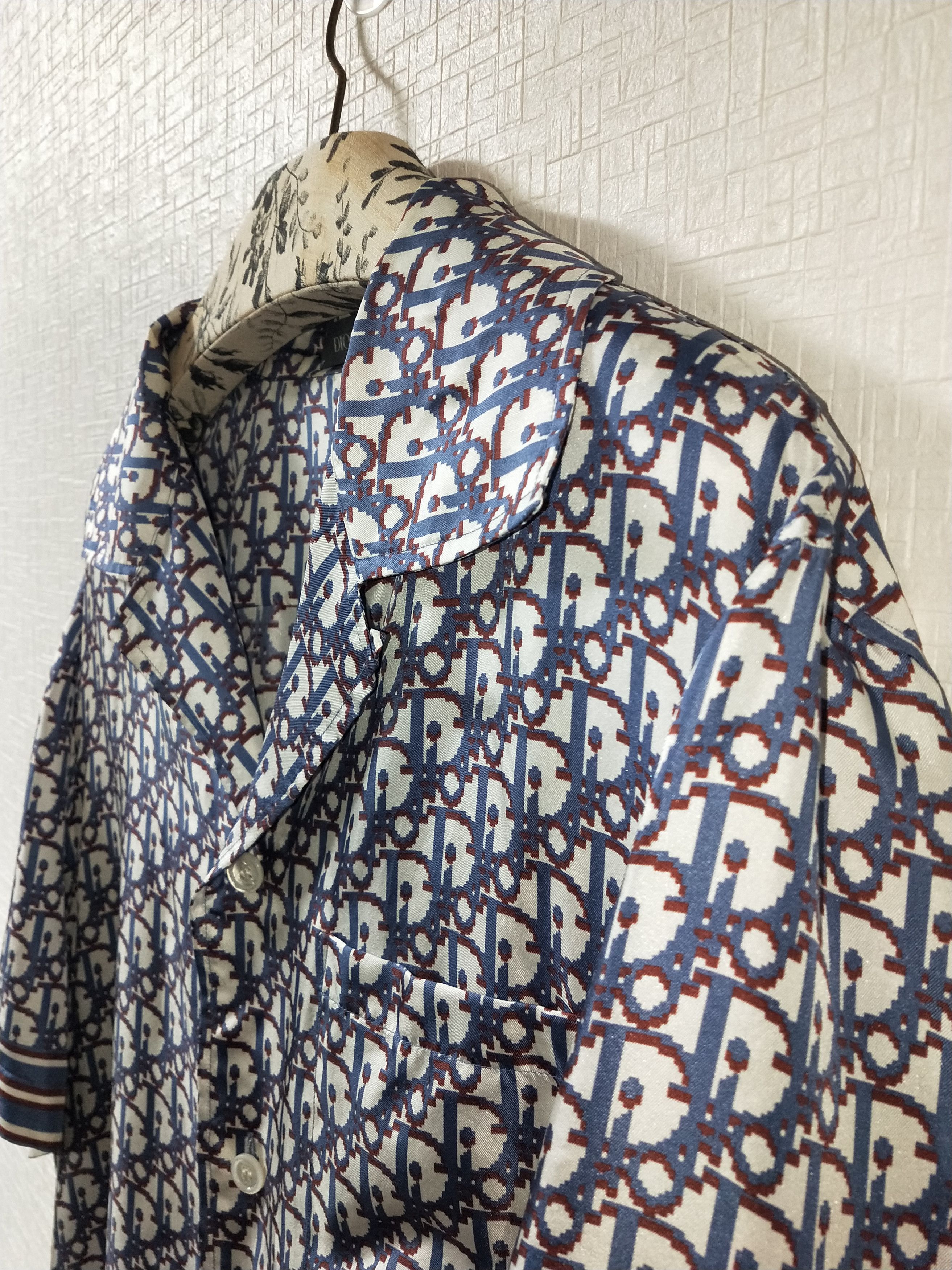 Dior Oblique Pixel Hawaiian Shirt Size US XL / EU 56 / 4 - 3 Thumbnail