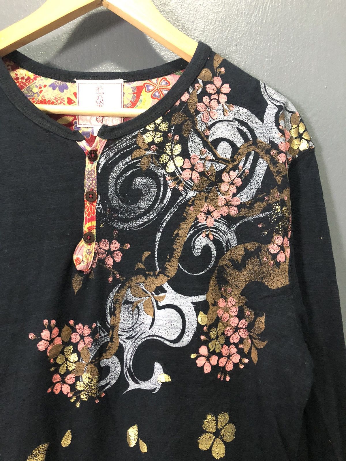 Japanese Brand GOLD FISH/SAKURA JAPANESE SUKAJAN LONG SLEEVE SHIRT YAKUZA Size US L / EU 52-54 / 3 - 2 Thumbnail