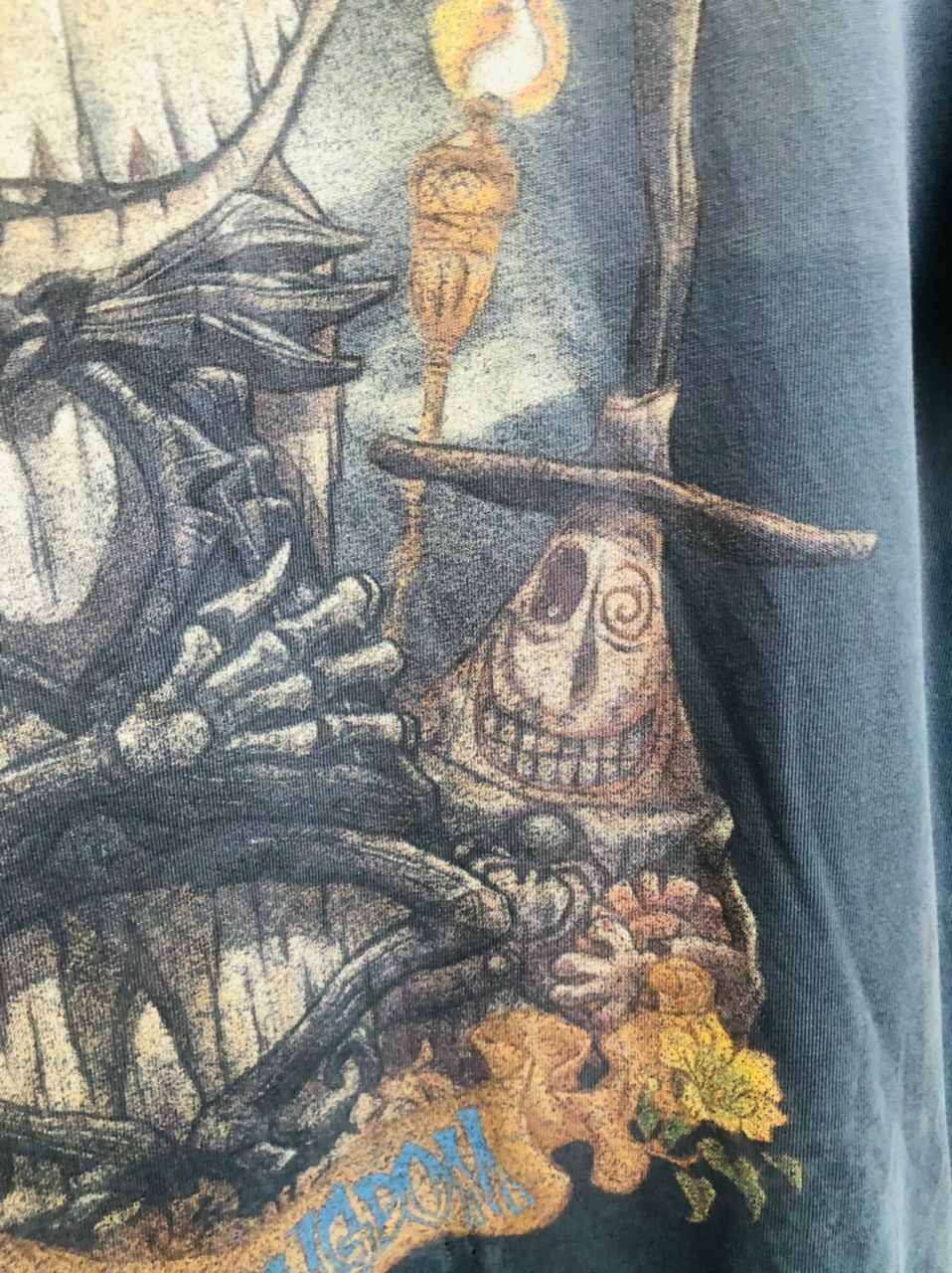 Vintage Vintage Tim Burton Nightmare Before Chrismas Movie Shirt Size US XL / EU 56 / 4 - 13 Thumbnail