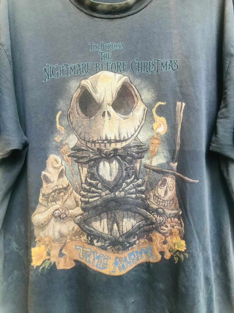 Vintage Vintage Tim Burton Nightmare Before Chrismas Movie Shirt Size US XL / EU 56 / 4 - 5 Thumbnail