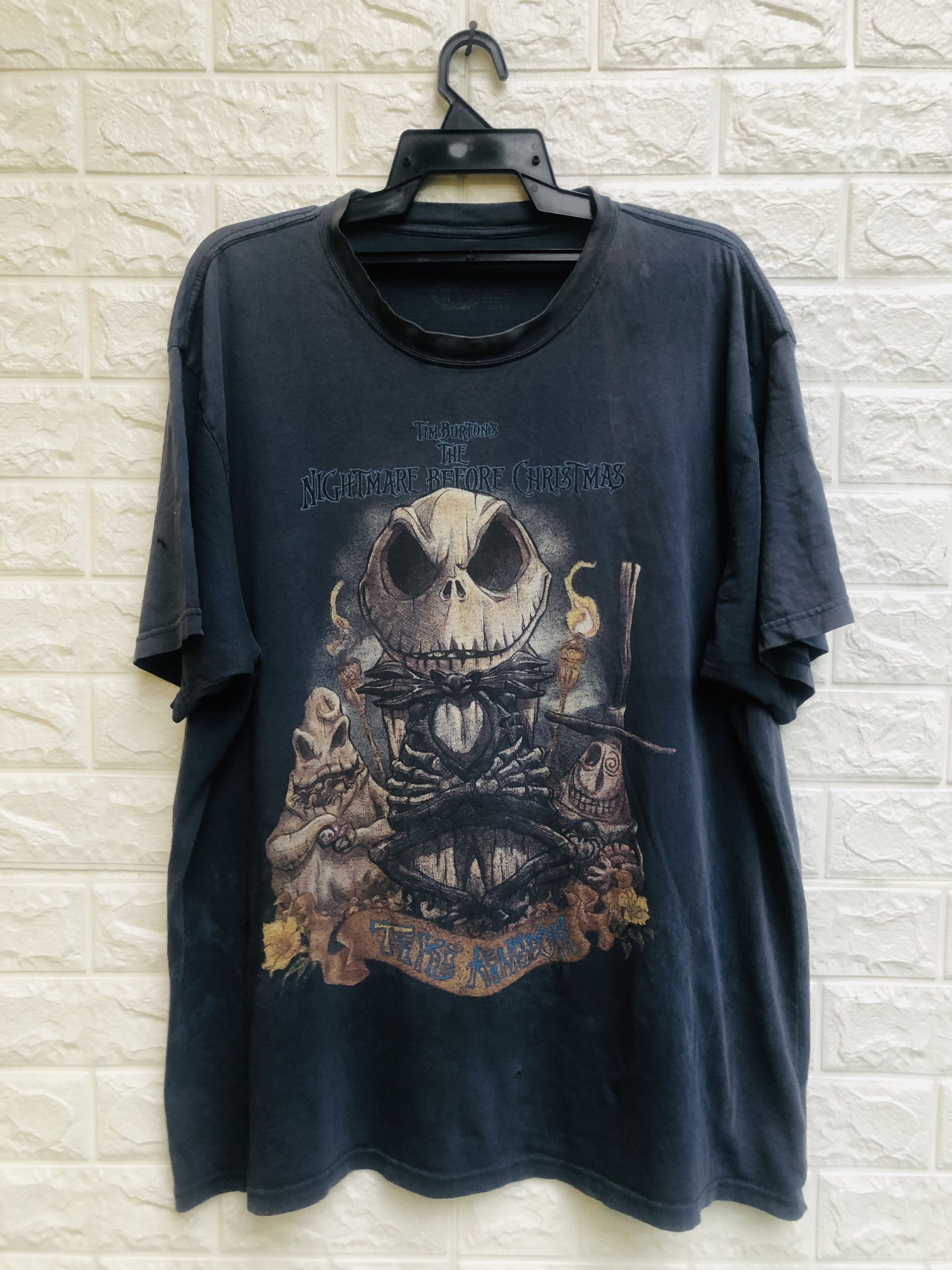 Vintage Vintage Tim Burton Nightmare Before Chrismas Movie Shirt Size US XL / EU 56 / 4 - 1 Thumbnail