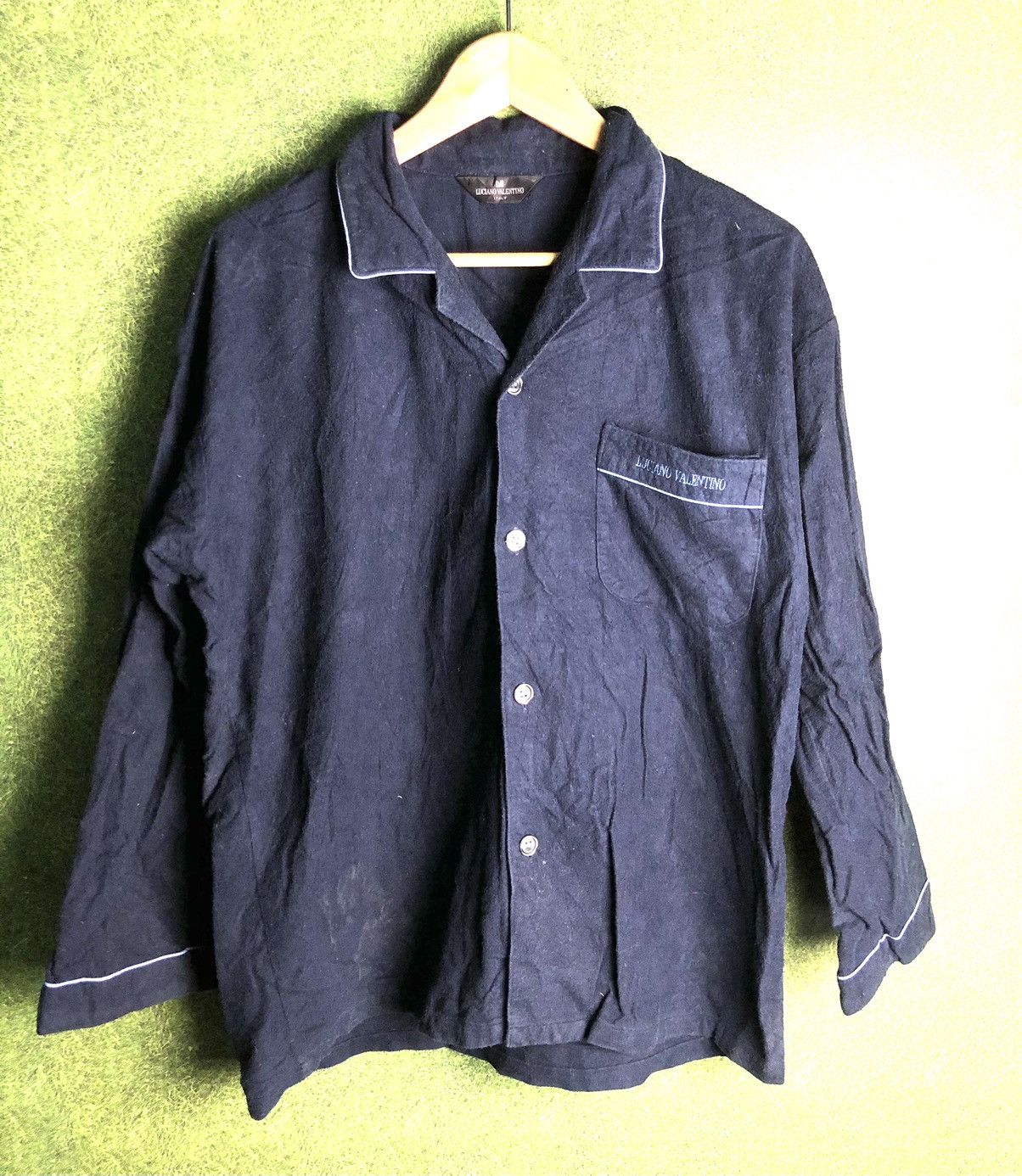 Designer × Valentino × Vintage VINTAGE LUCIANO VALENTINO ITALY BED SHIRT FLEECE Size US M / EU 48-50 / 2 - 1 Thumbnail