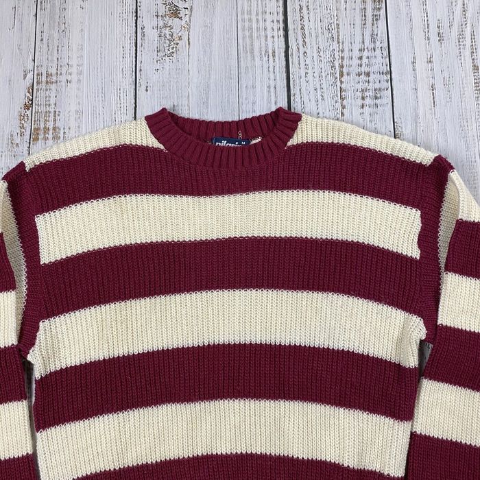 Vintage vtg 70s pilgrim striped red white wheres waldo sweater jumper