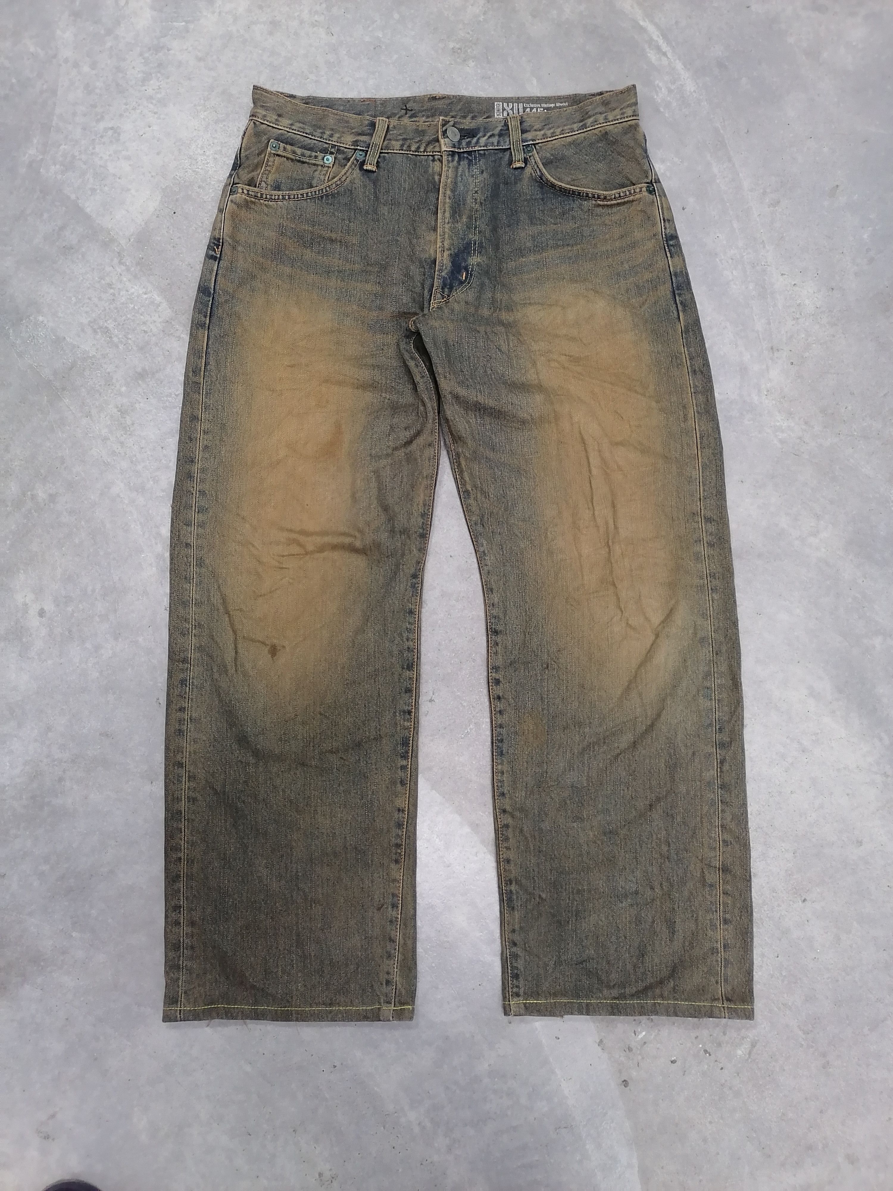 Japanese Brand × Vintage Sickkk🔥Edwin Super Rusty Baggy Distressed Denim Pants⚡⚡⚡ Size US 33 - 2 Thumbnail